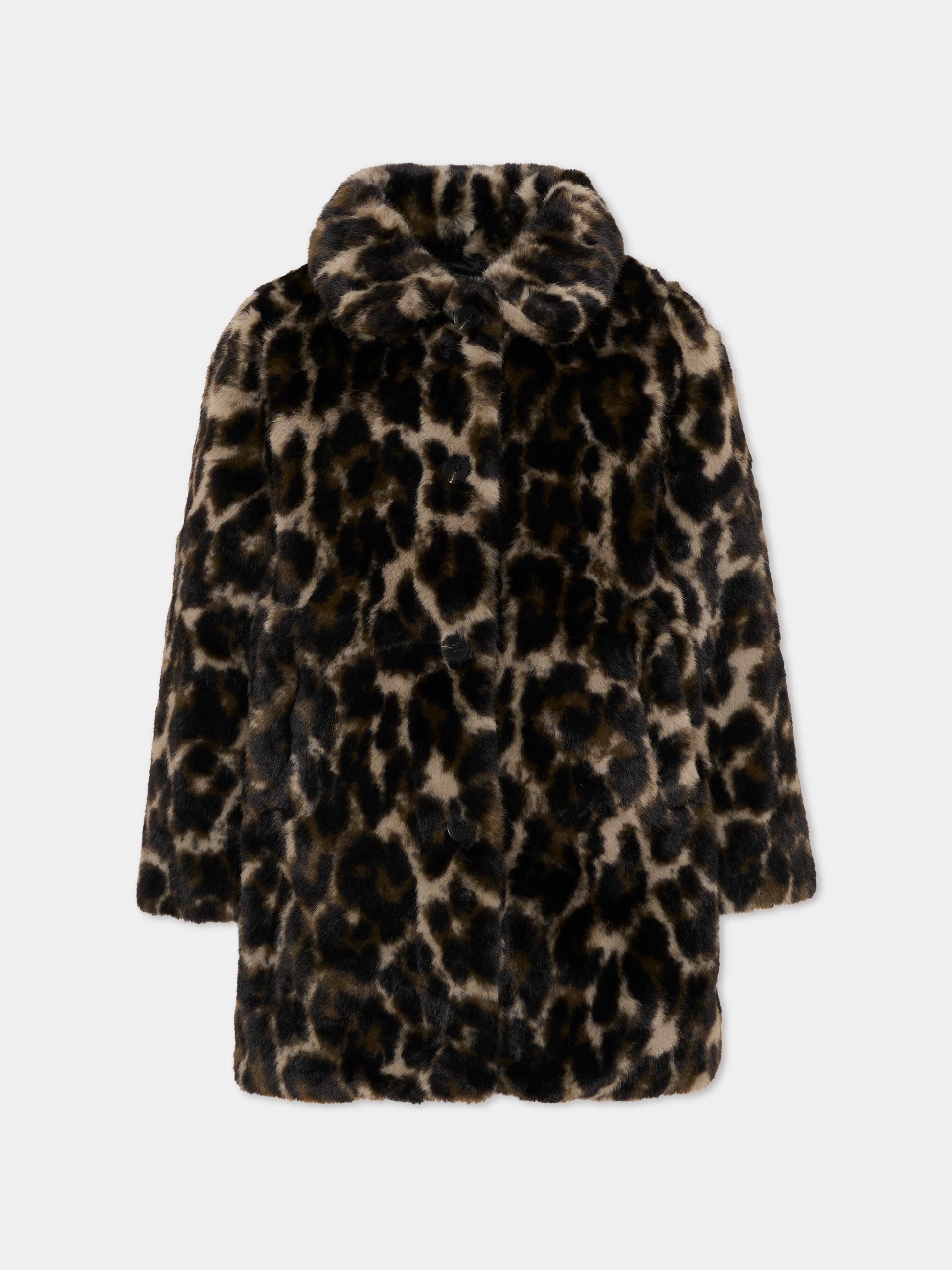 Ecopelliccia marrone Hera animalier per bambina,Molo,5W26M306 9783