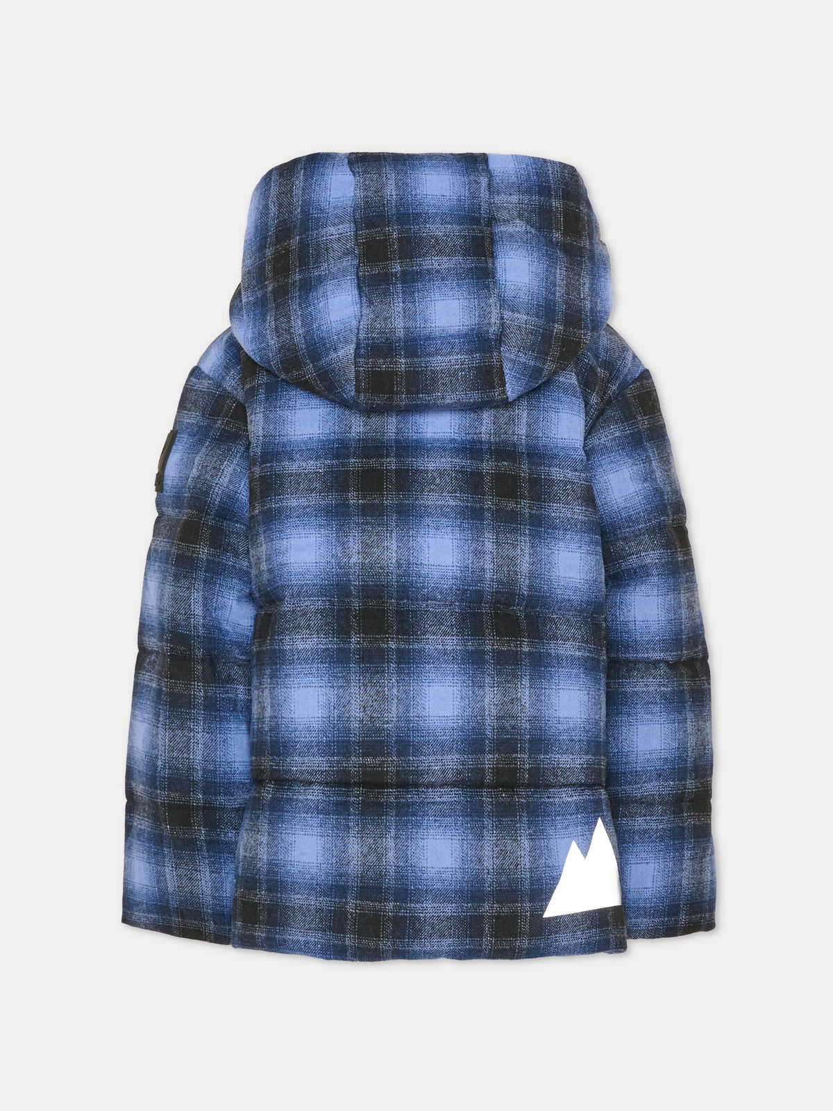 Piumino blu Hilo Wool per bambino a quadri,Molo,5W26M314 4652