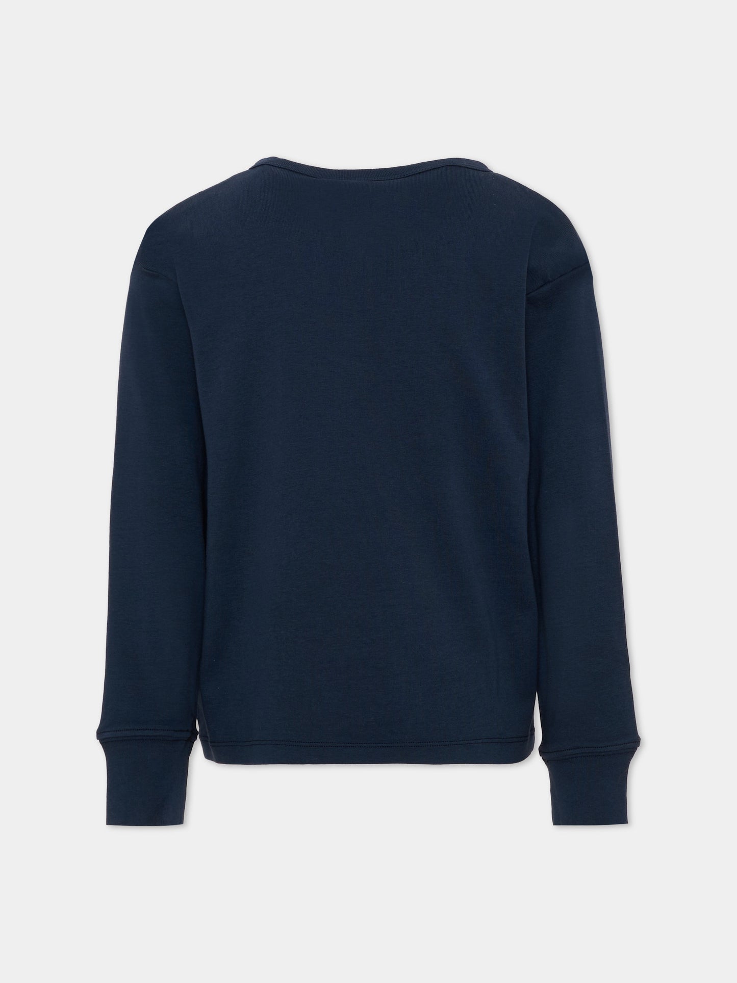 T-shirt a manica lunga blu Riff per bambini,Molo,6W26A405 2257