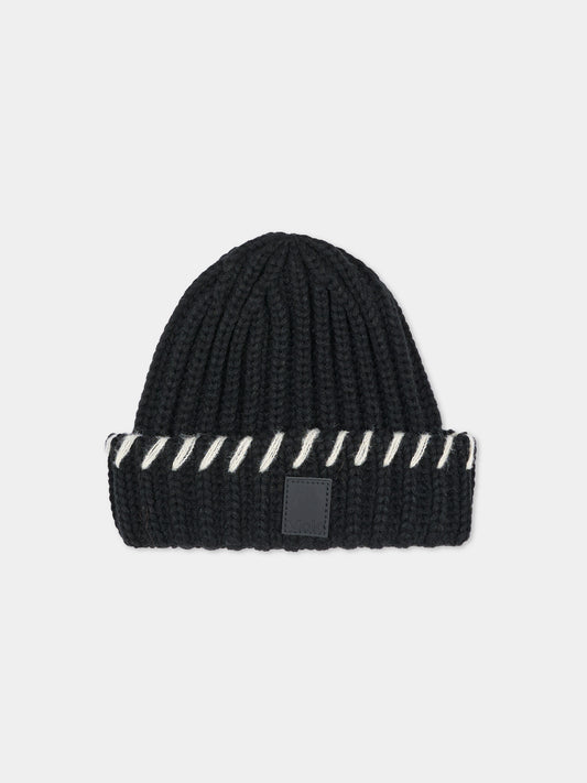 Berretto in maglia nero karina per bambini,Molo,7W26S311 0099