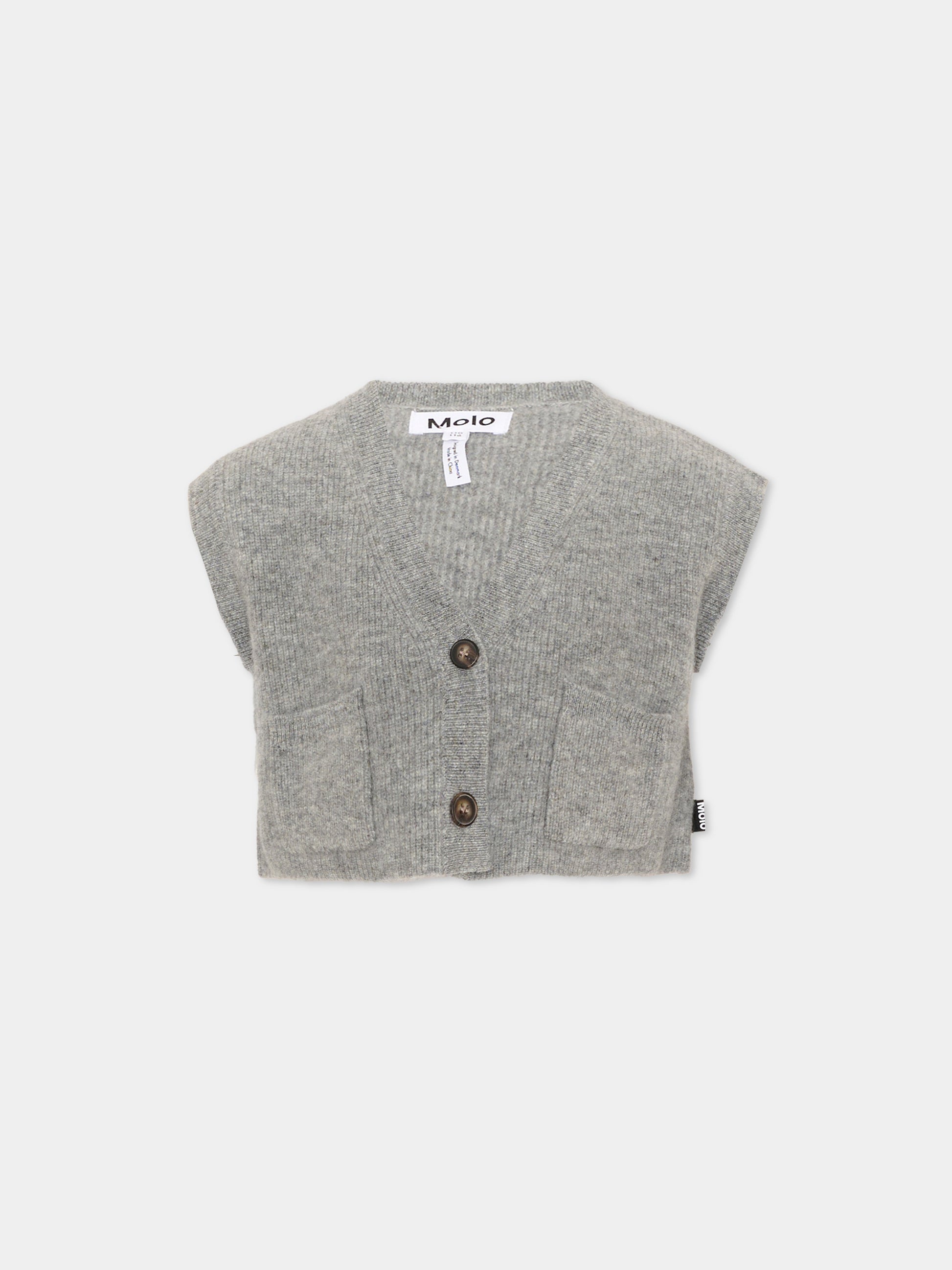 Maglia gilet grigia Gianni per bambino,Molo,2W26K101 1046