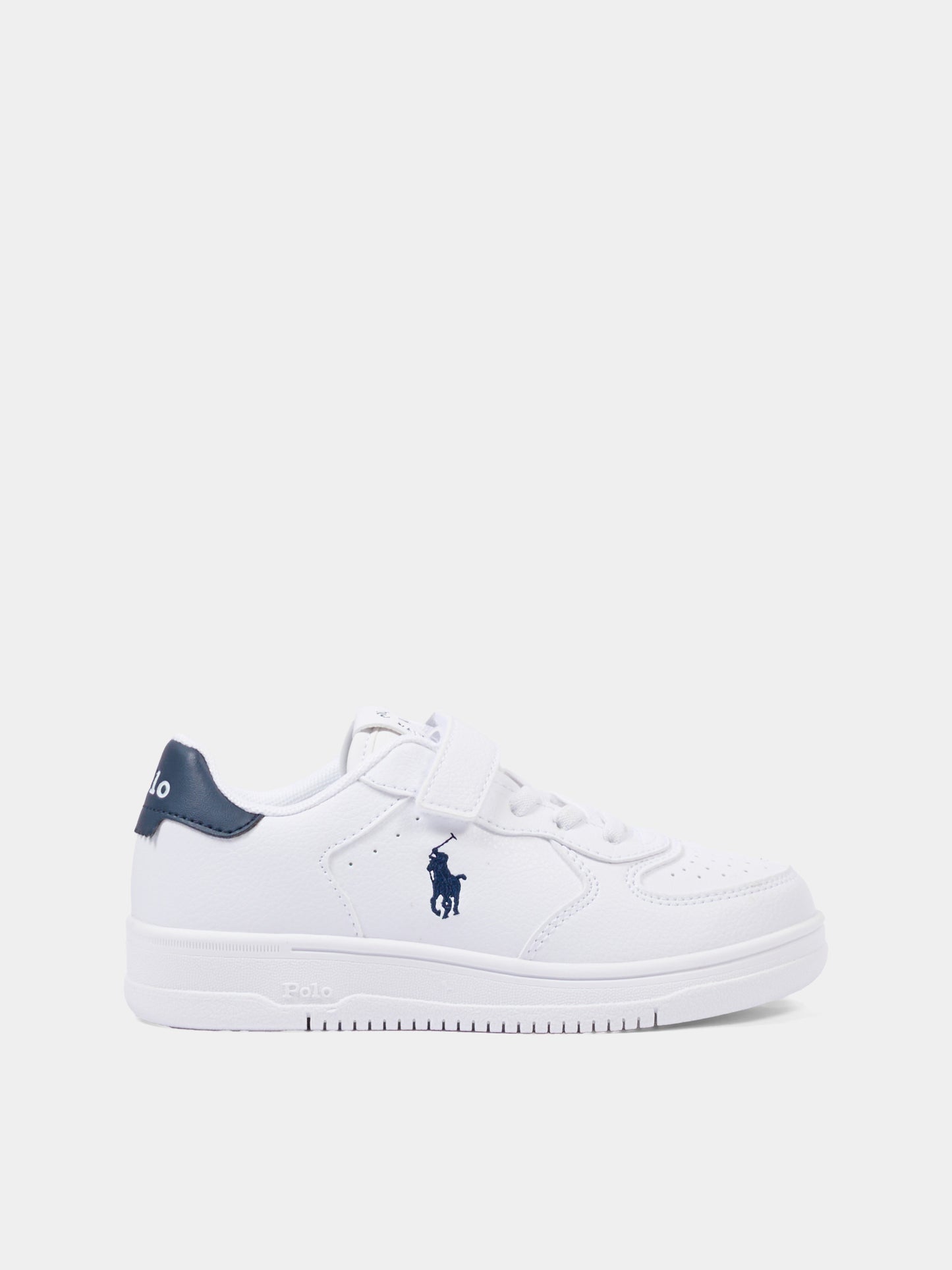 Sneakers bianche per bambini con Polo Pony,Ralph Lauren Kids,RL02438102