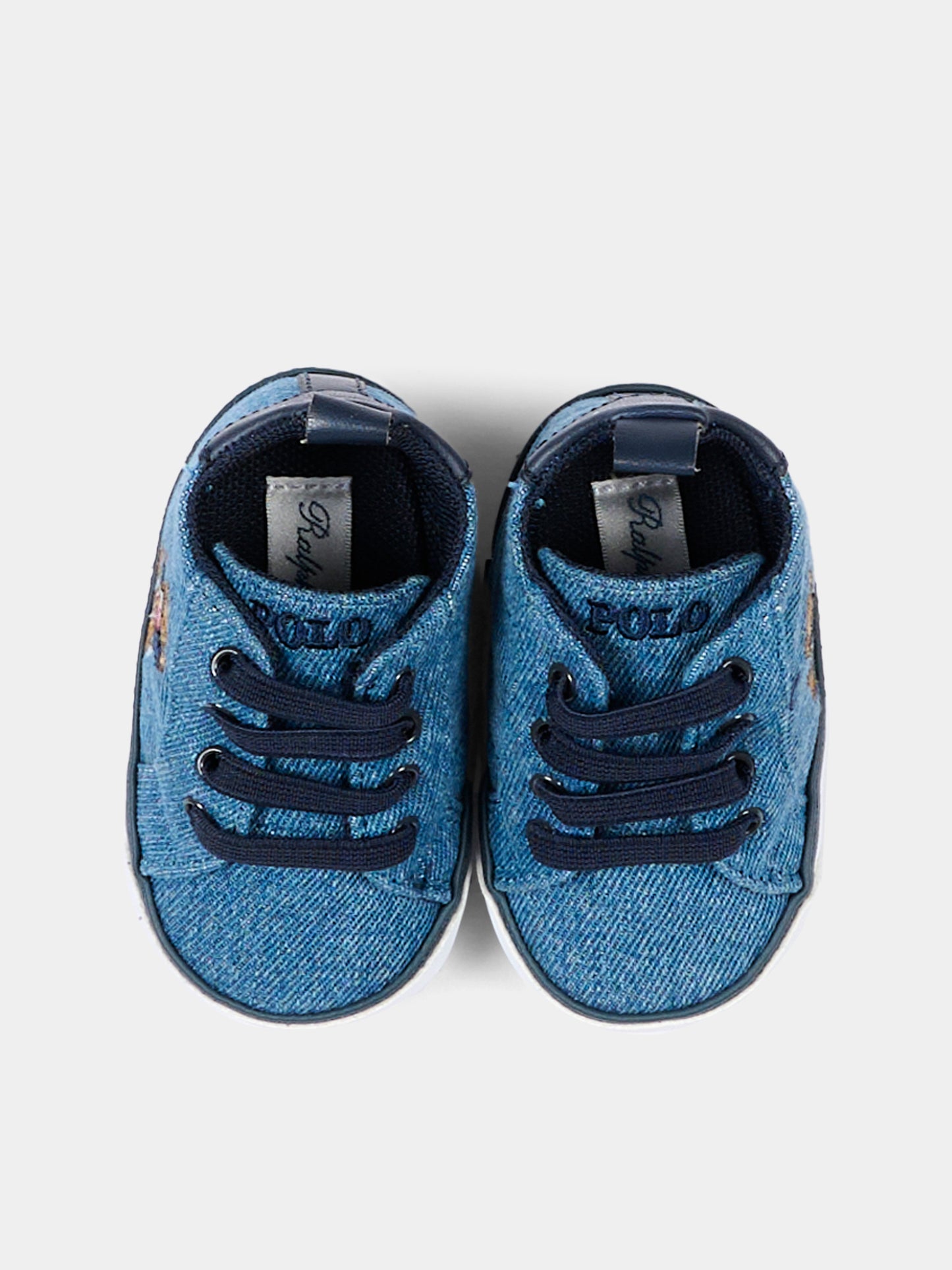 Sneakers blu per neonato con Polo Bear,Ralph Lauren Kids,RL03477430