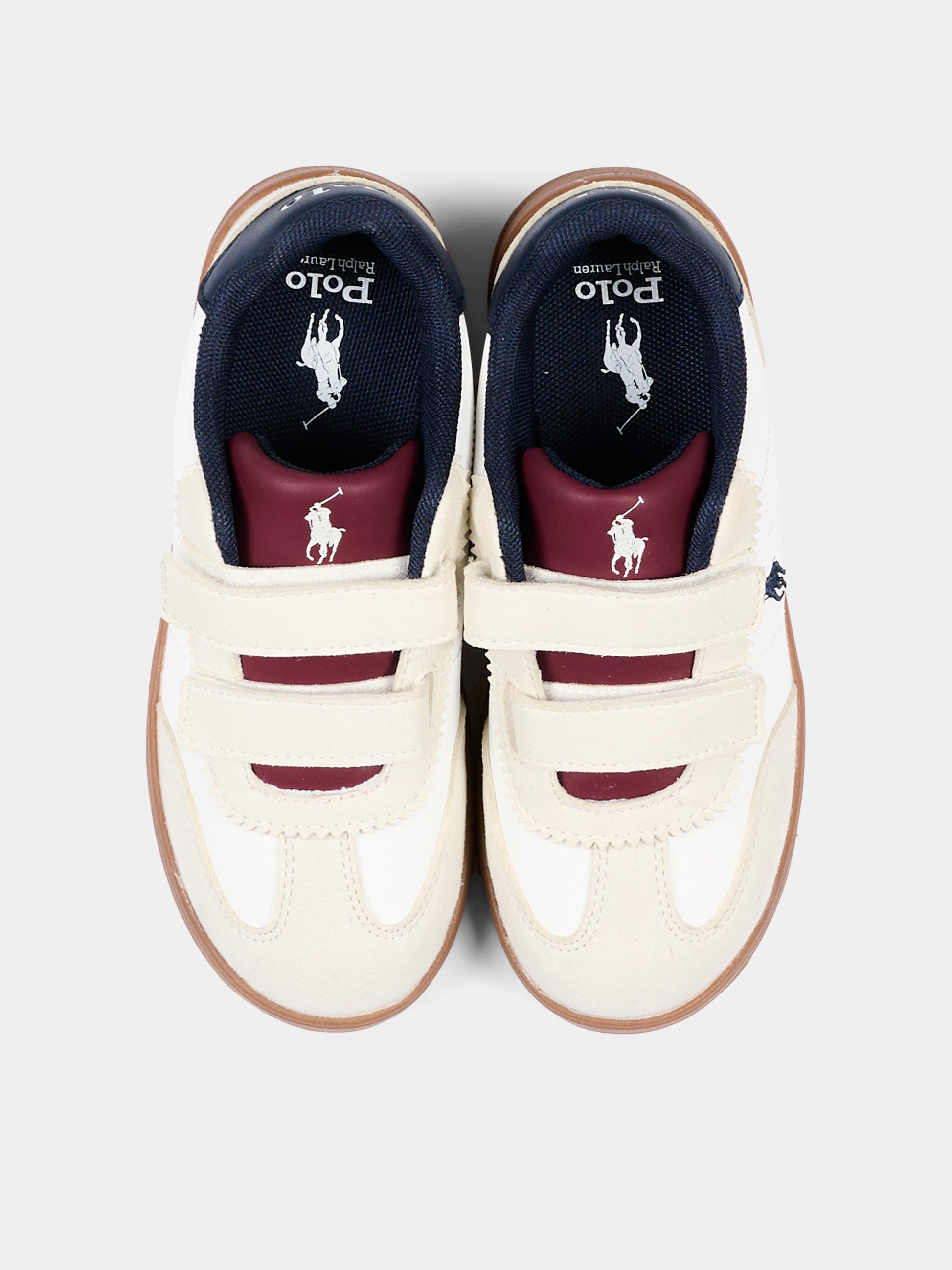 Sneakers bianche per bambino con Polo Pony,Ralph Lauren Kids,RL04997104