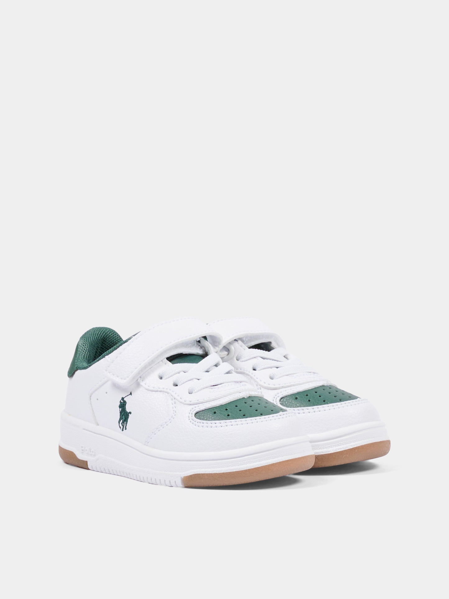 Sneakers bianche per bambino con Polo Pony,Ralph Lauren Kids,RL05549101