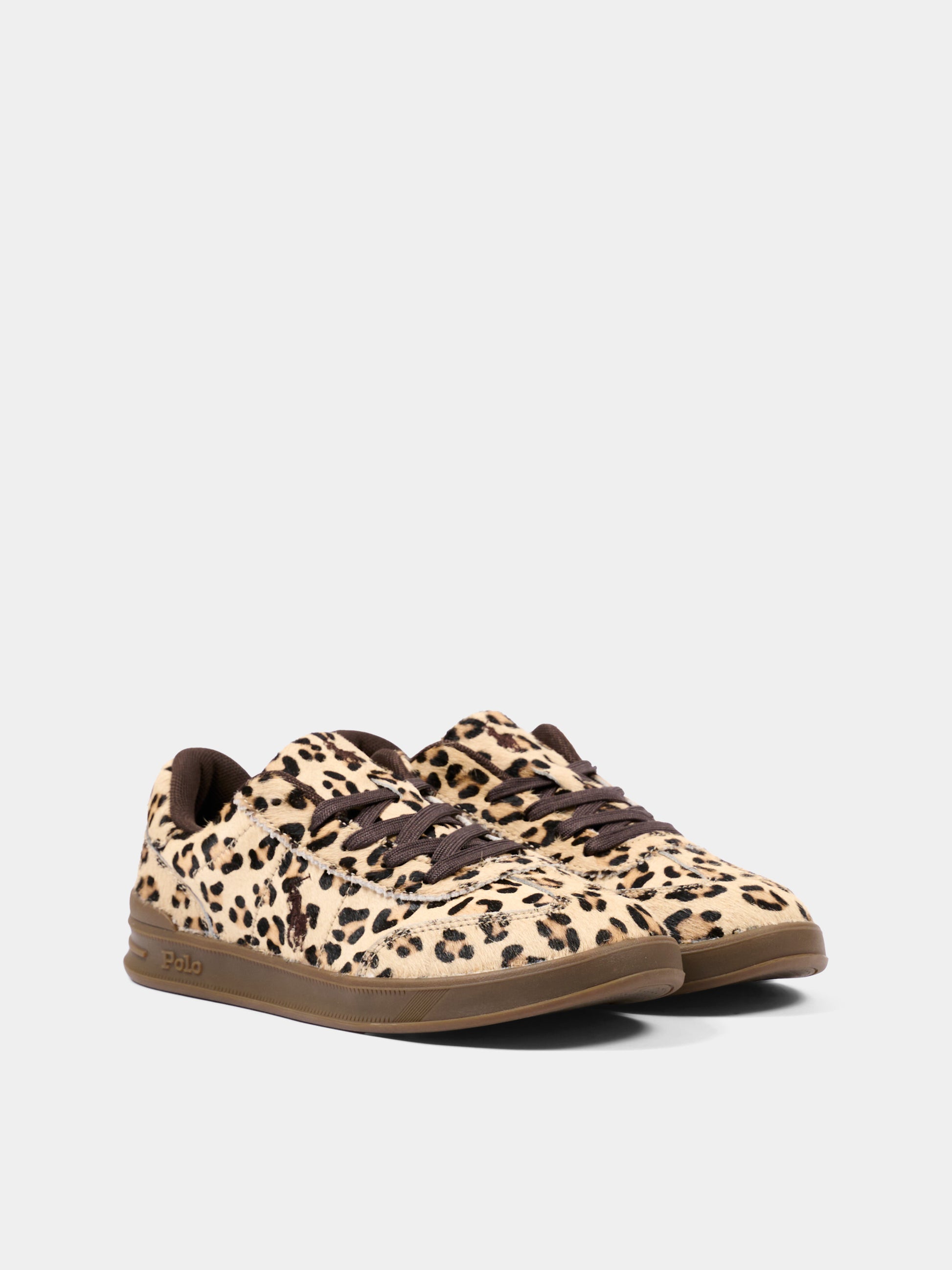 Sneakers marroni per bambina animalier,Ralph Lauren Kids,RL05861202