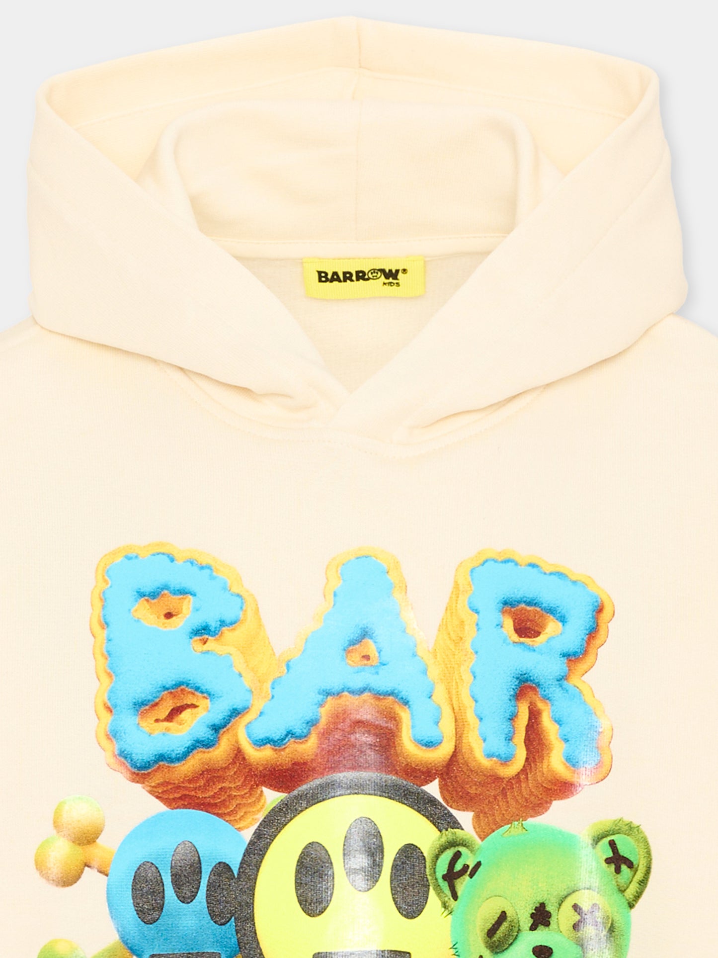 Felpa avorio per bambino con logo,Barrow,F6BKJBHS063 013