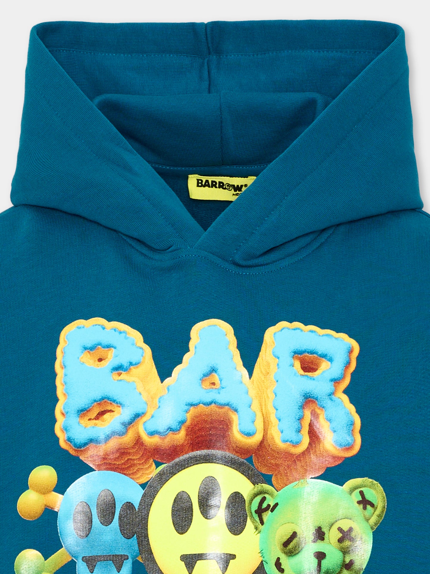 Felpa azzurra per bambino con logo,Barrow,F6BKJBHS063 059