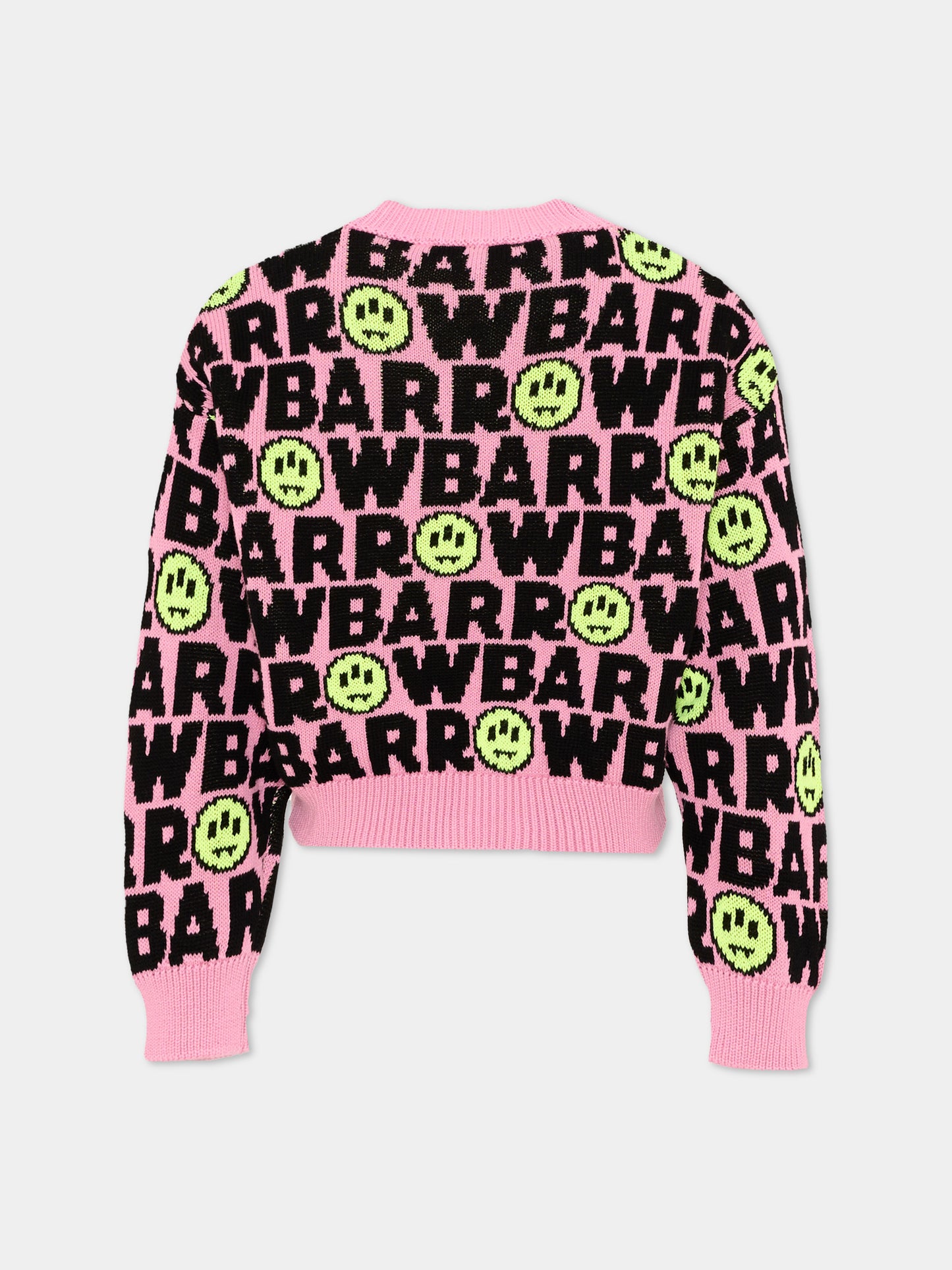 Maglione rosa per bambina con logo,Barrow,F6BKJGJP044 409