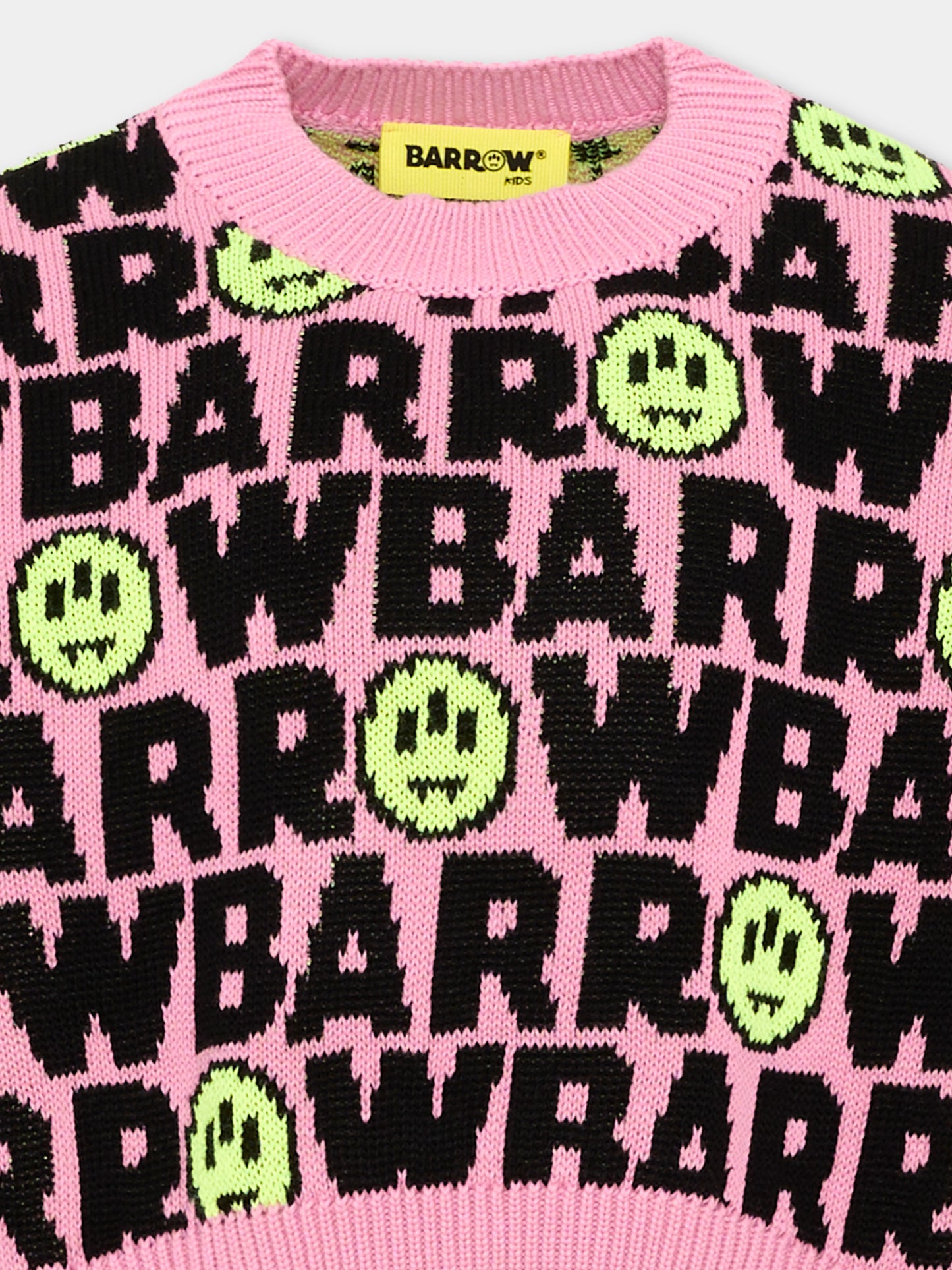 Maglione rosa per bambina con logo,Barrow,F6BKJGJP044 409