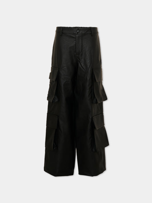 Pantalone nero per bambina cargo,Barrow,F6BKJGPA147 110