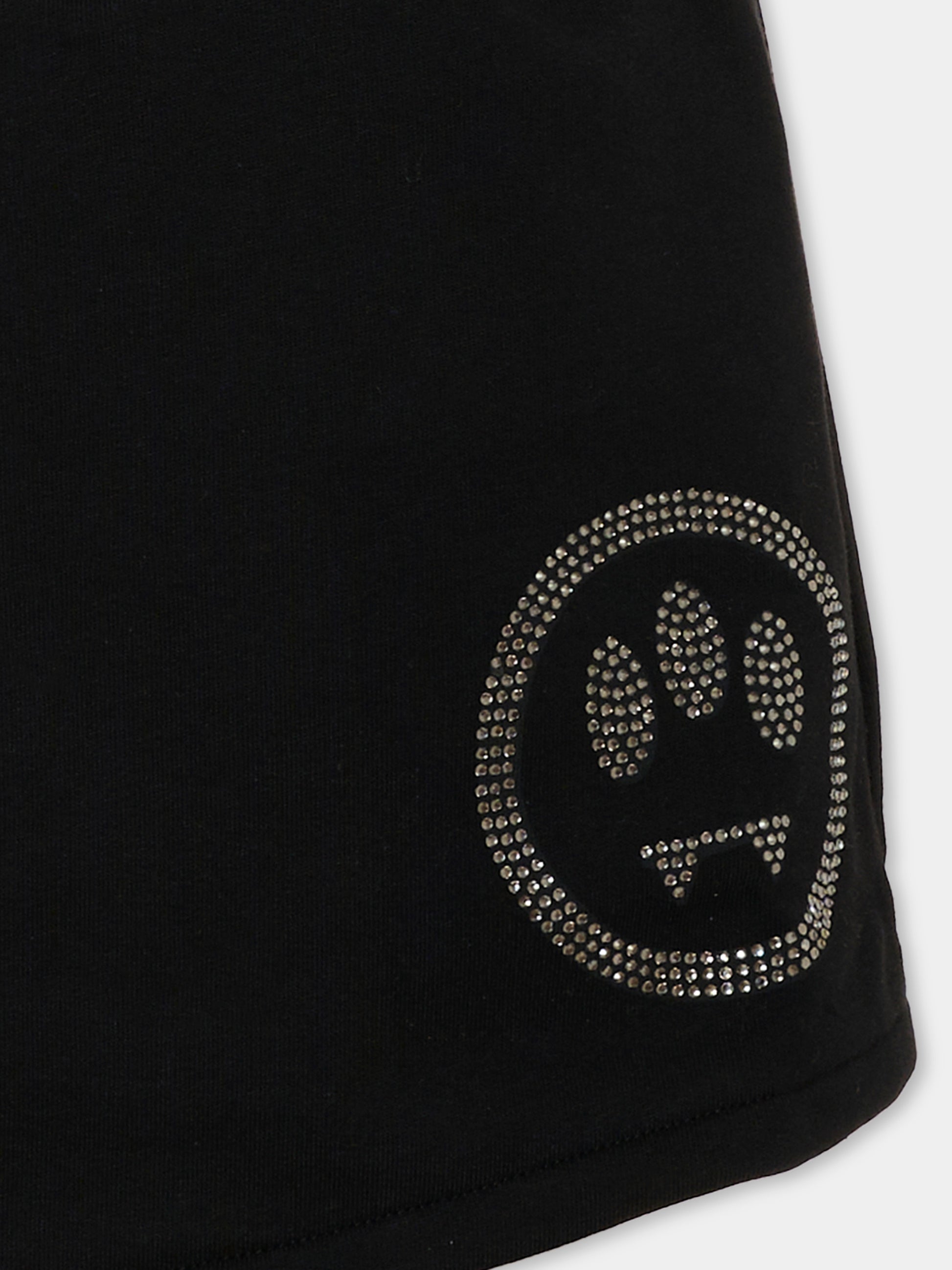 Gonna nera per bambina con logo,Barrow,F6BKJGSK146 110