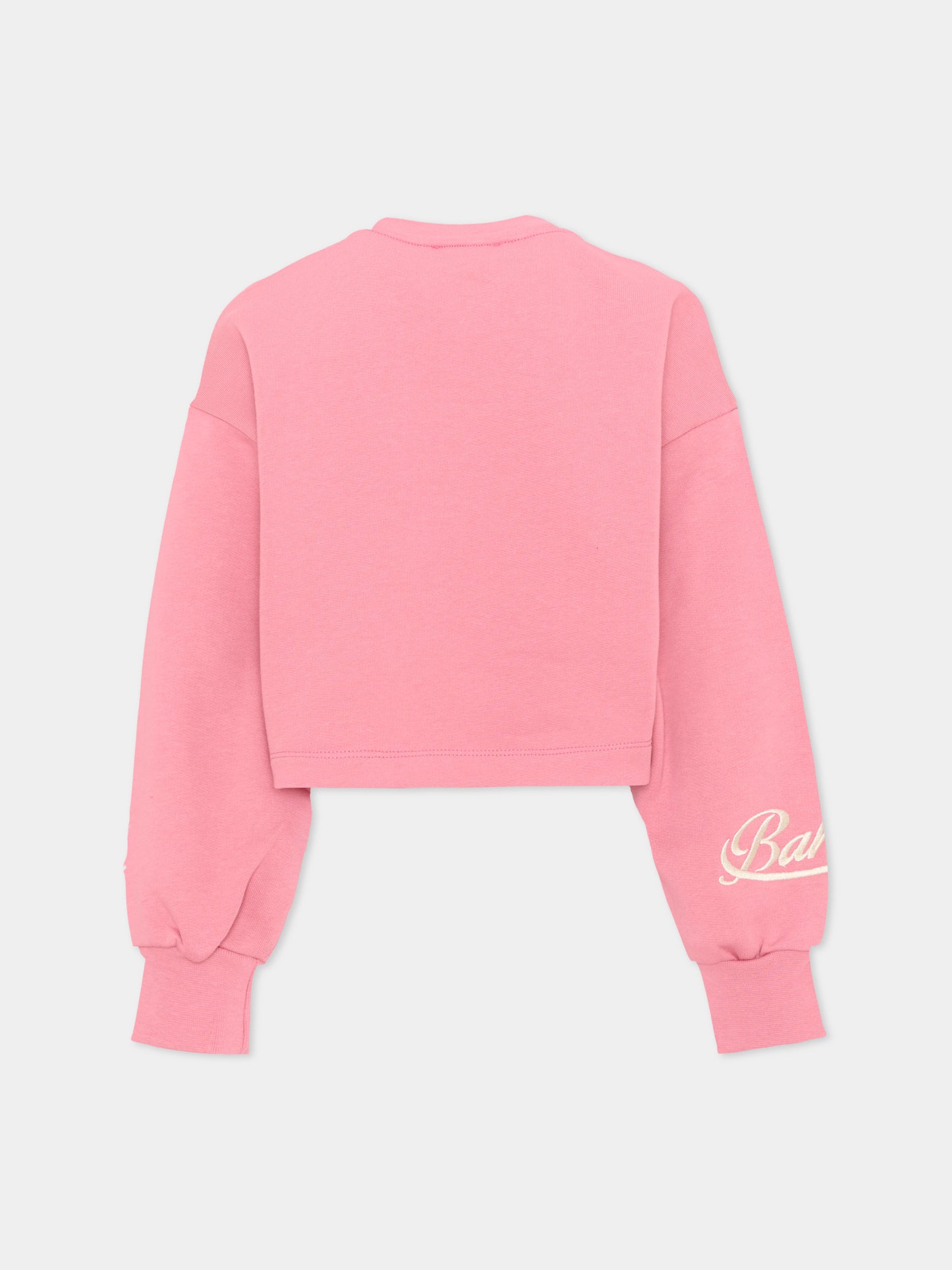 Felpa rosa per bambina con orsetto,Barrow,F6BKJGSW131 409