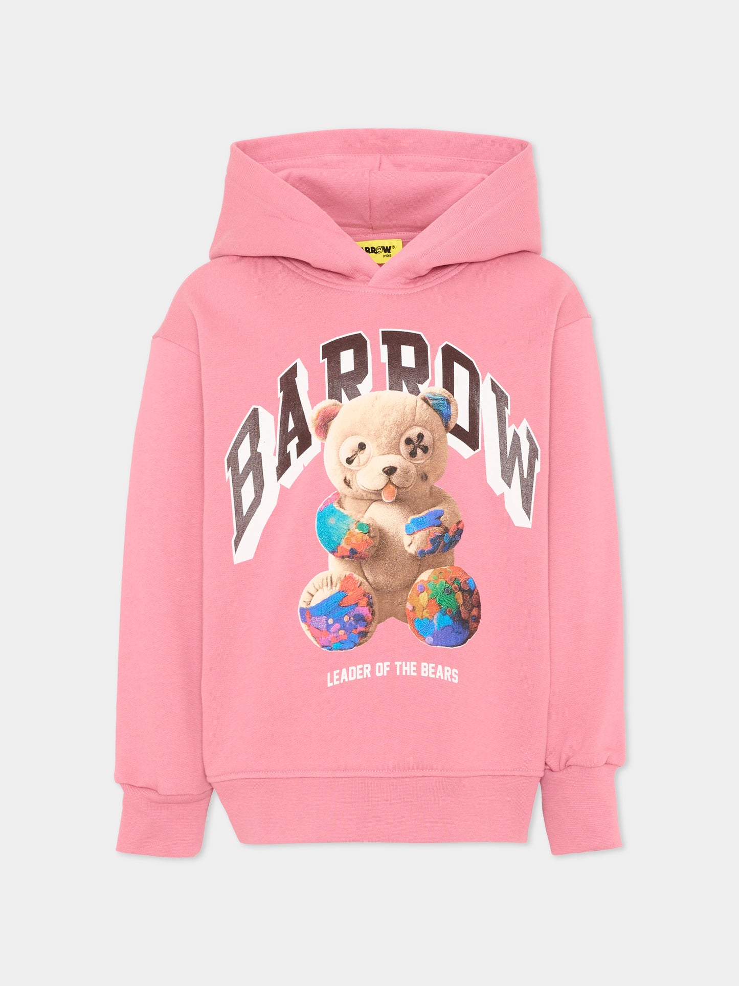 Felpa rosa per bambina con orsetto,Barrow,F6BKJUHS031 409