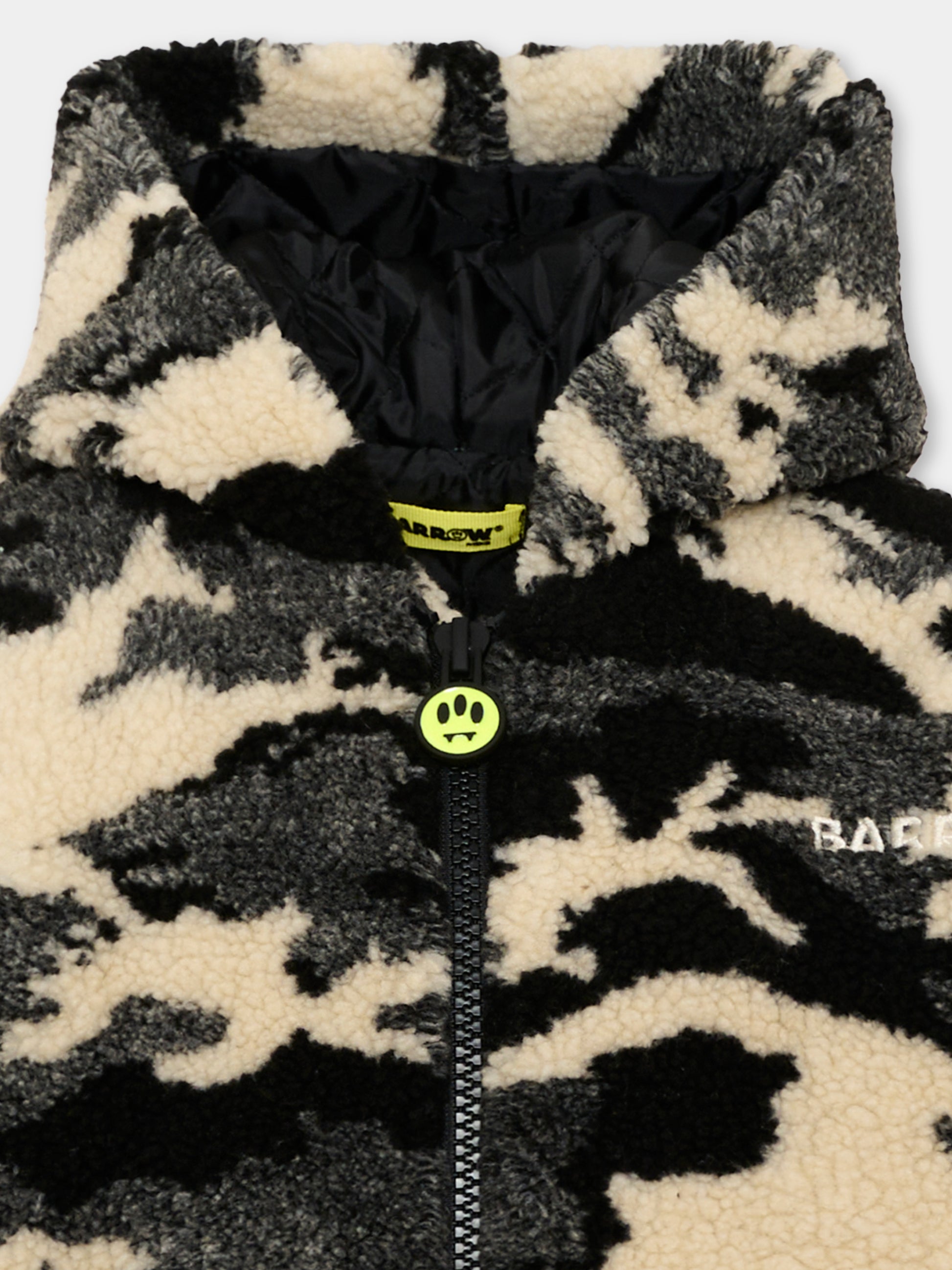 Ecopelliccia nera per bambini con logo,Barrow,F6BKJUJK097 110