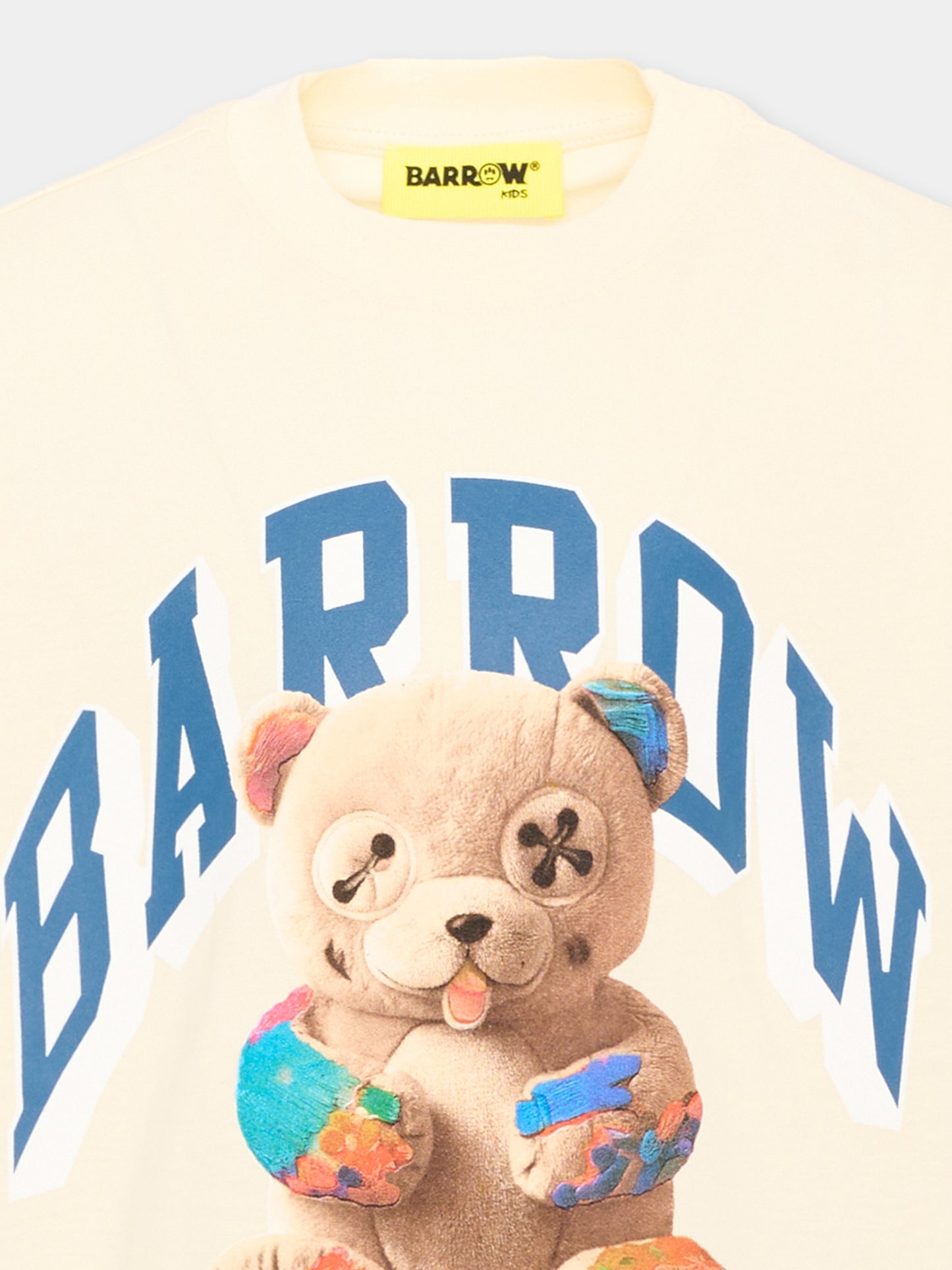 T-shirt gialla per bambini con stampa,Barrow,F6BKJUTH027 013