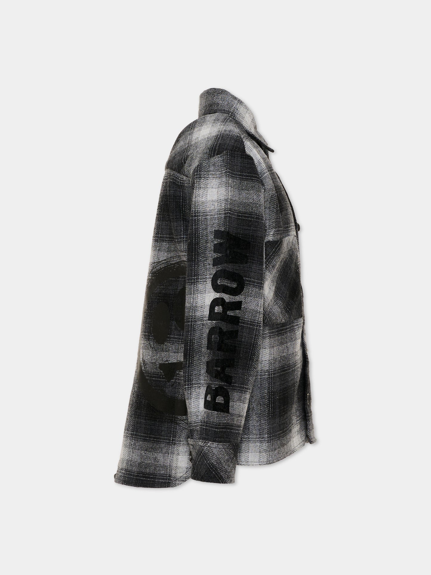 Camicia nera per bambino con logo,Barrow,F6BKJBSI076 110
