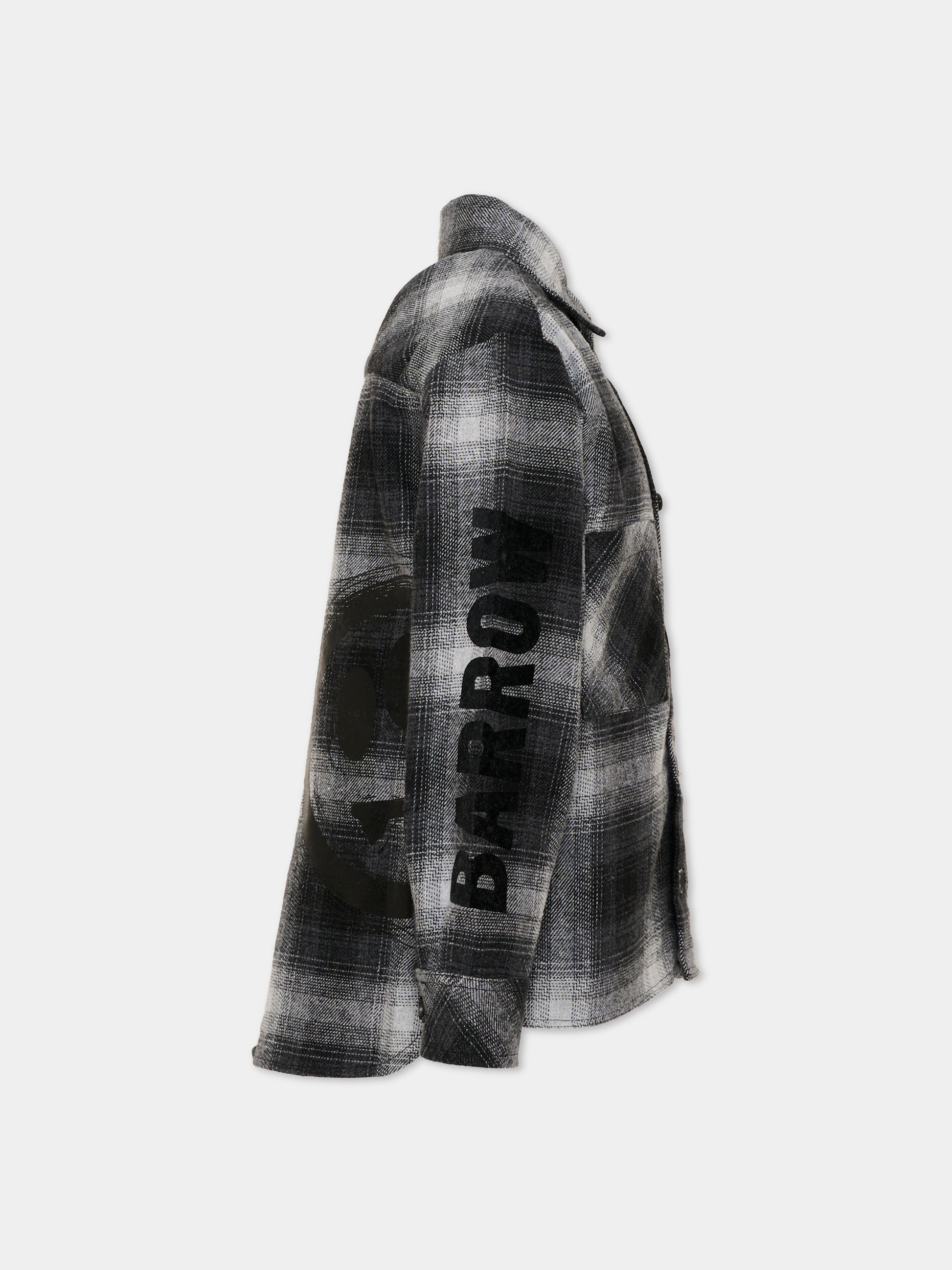 Camicia nera per bambino con logo,Barrow,F6BKJBSI076 110