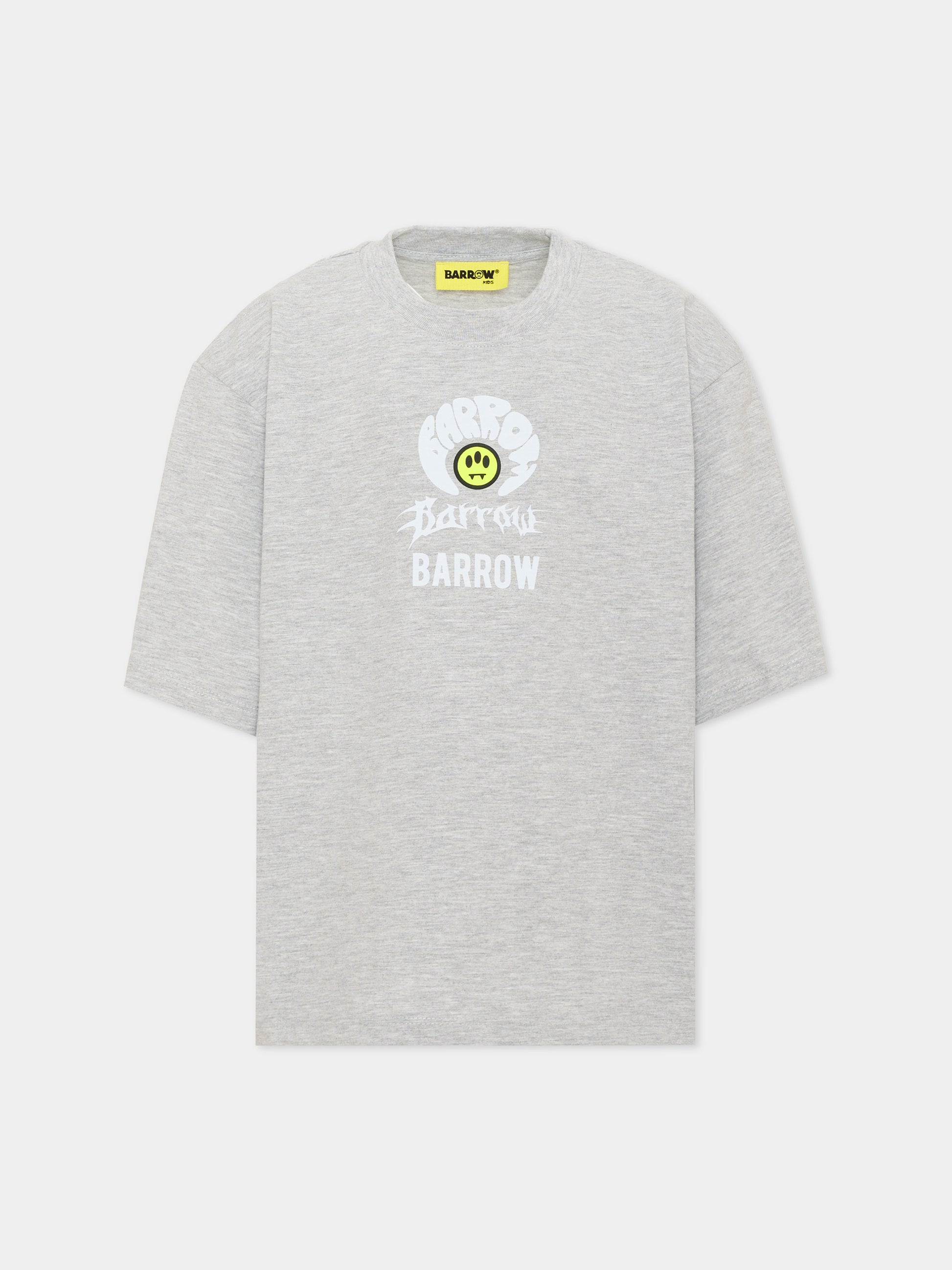 T-Shirt grigia per bambino con orsetto,Barrow,F6BKJBTH069 101