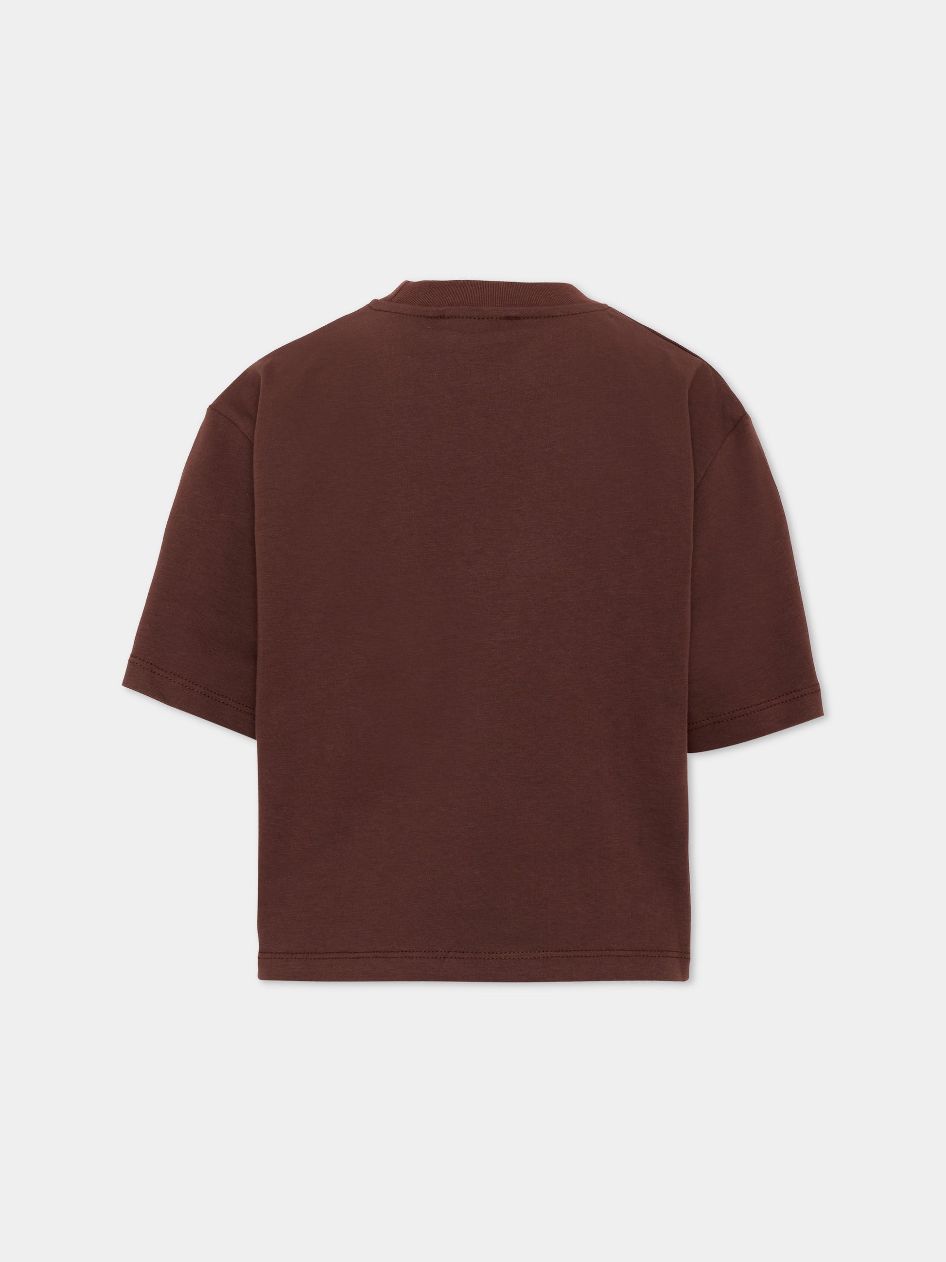 T-Shirt marrone per bambina con orsetto,Barrow,F6BKJGTH134 408