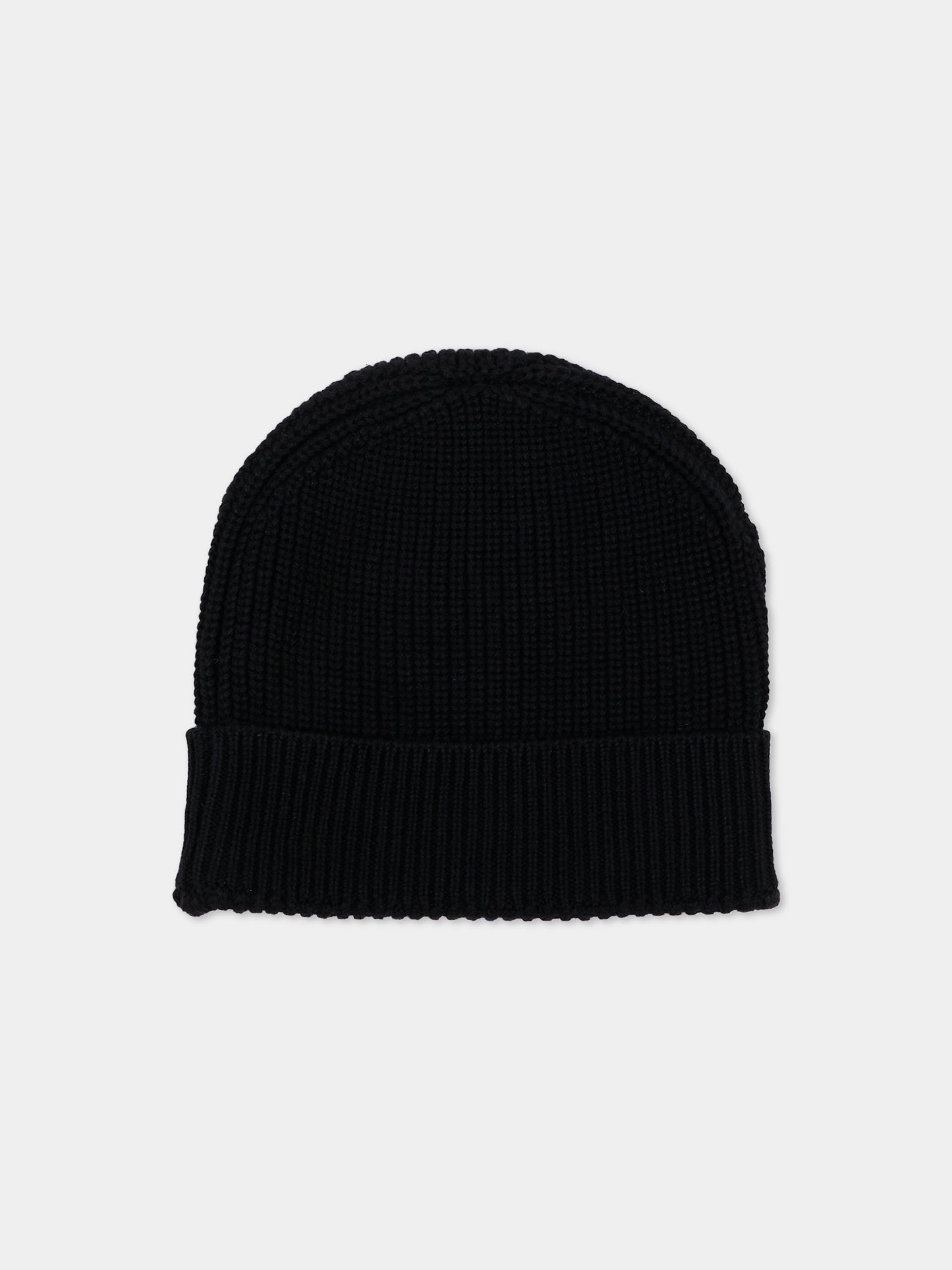 Berretto nero per bambini con logo,Barrow,F6BKJUHT048 110/28