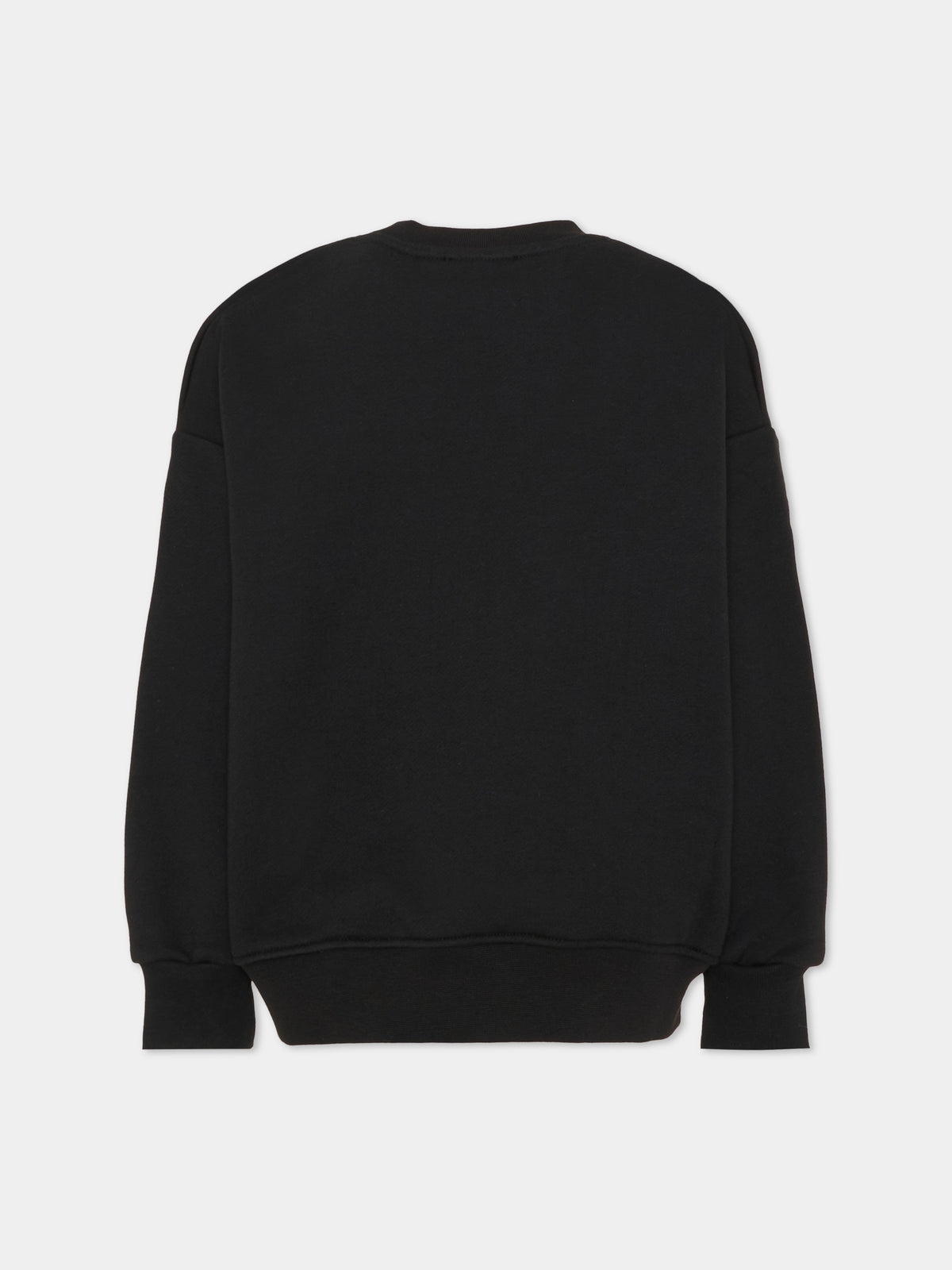 Felpa girocollo nera per bambini con stampa,Barrow,F6BKJUSW039 110