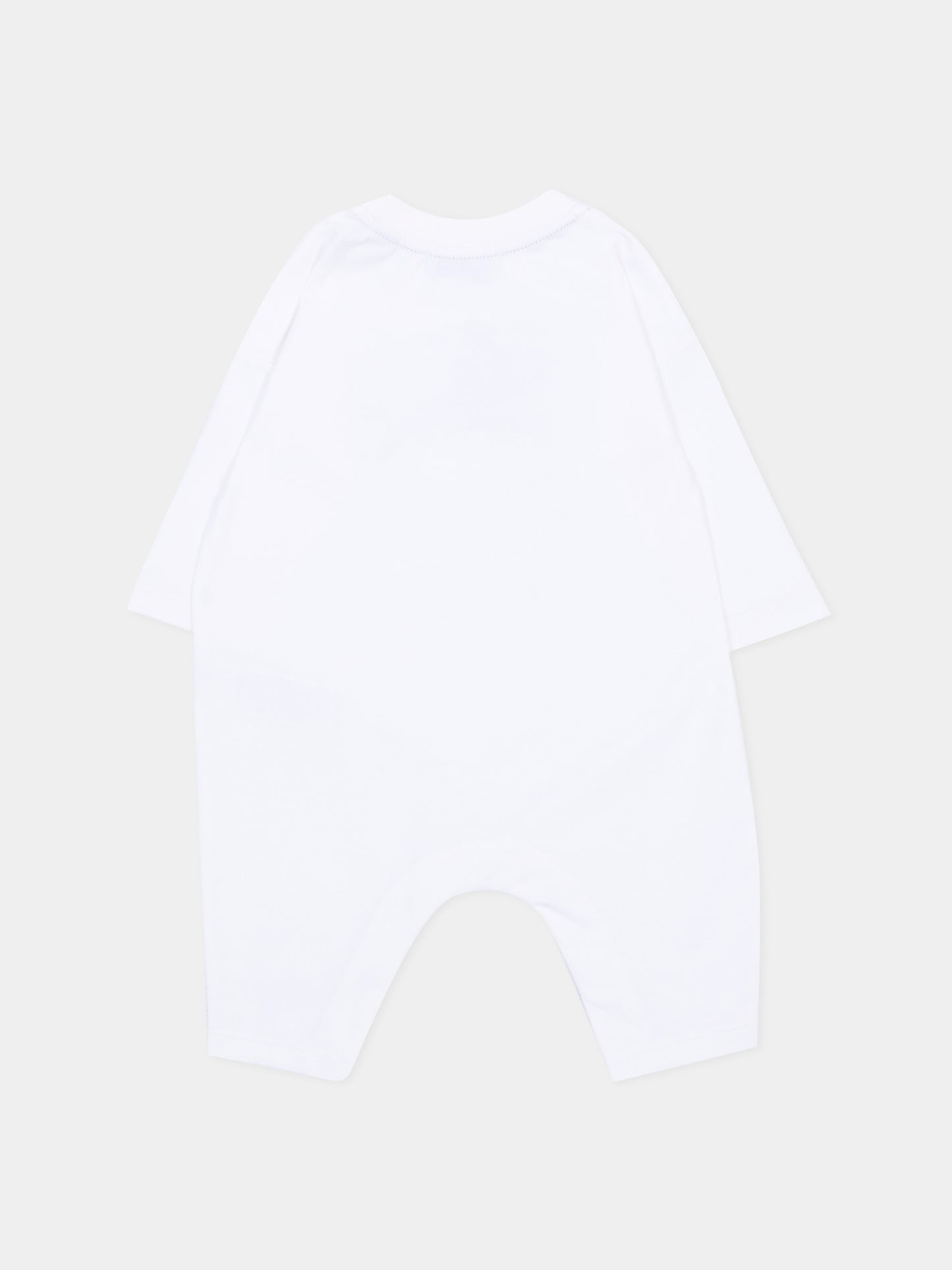 Pagliaccetto avorio per neonati con logo,Burberry Kids,8117494 A1464