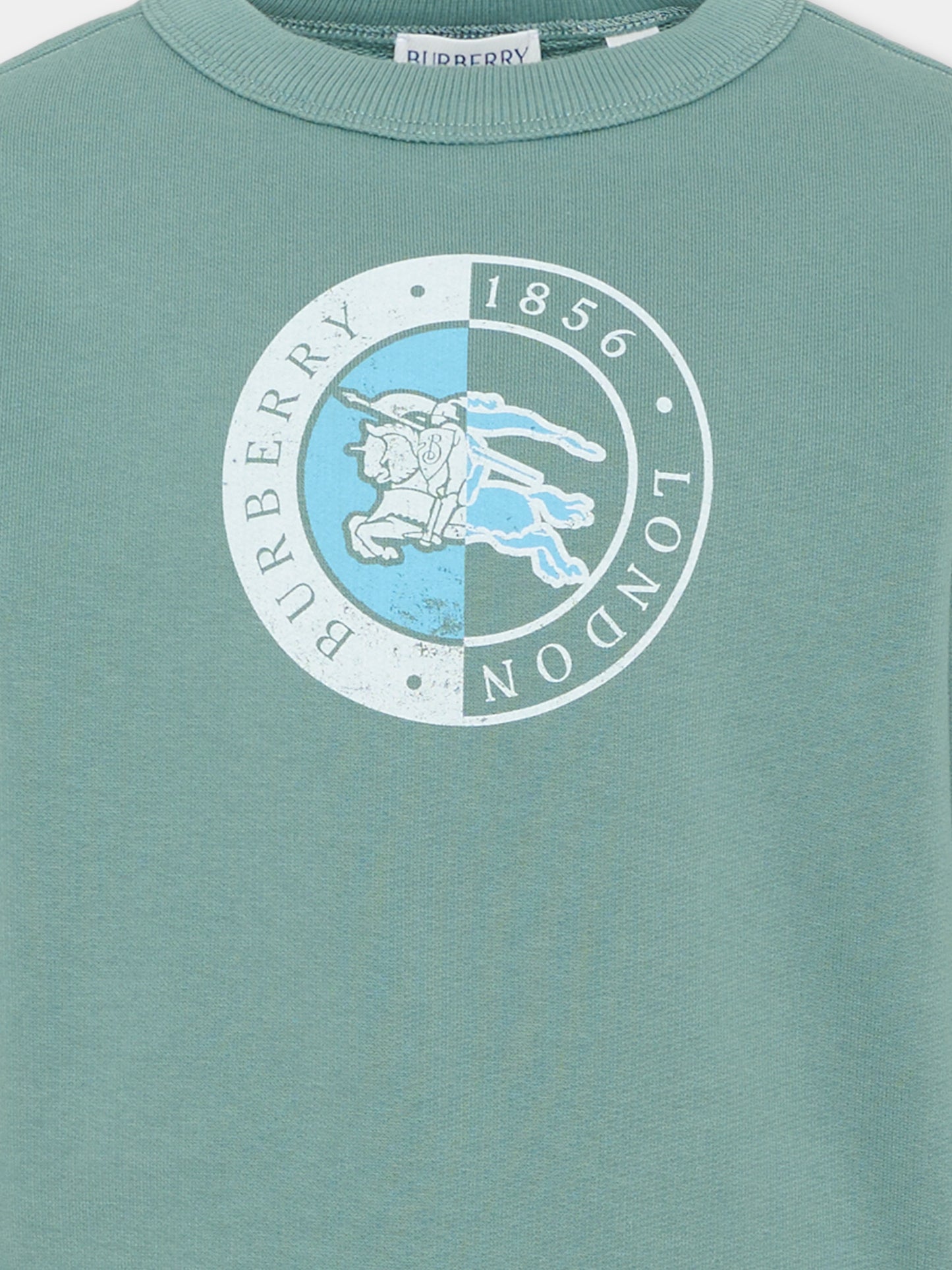 Green sweatshirt for Boy with logo