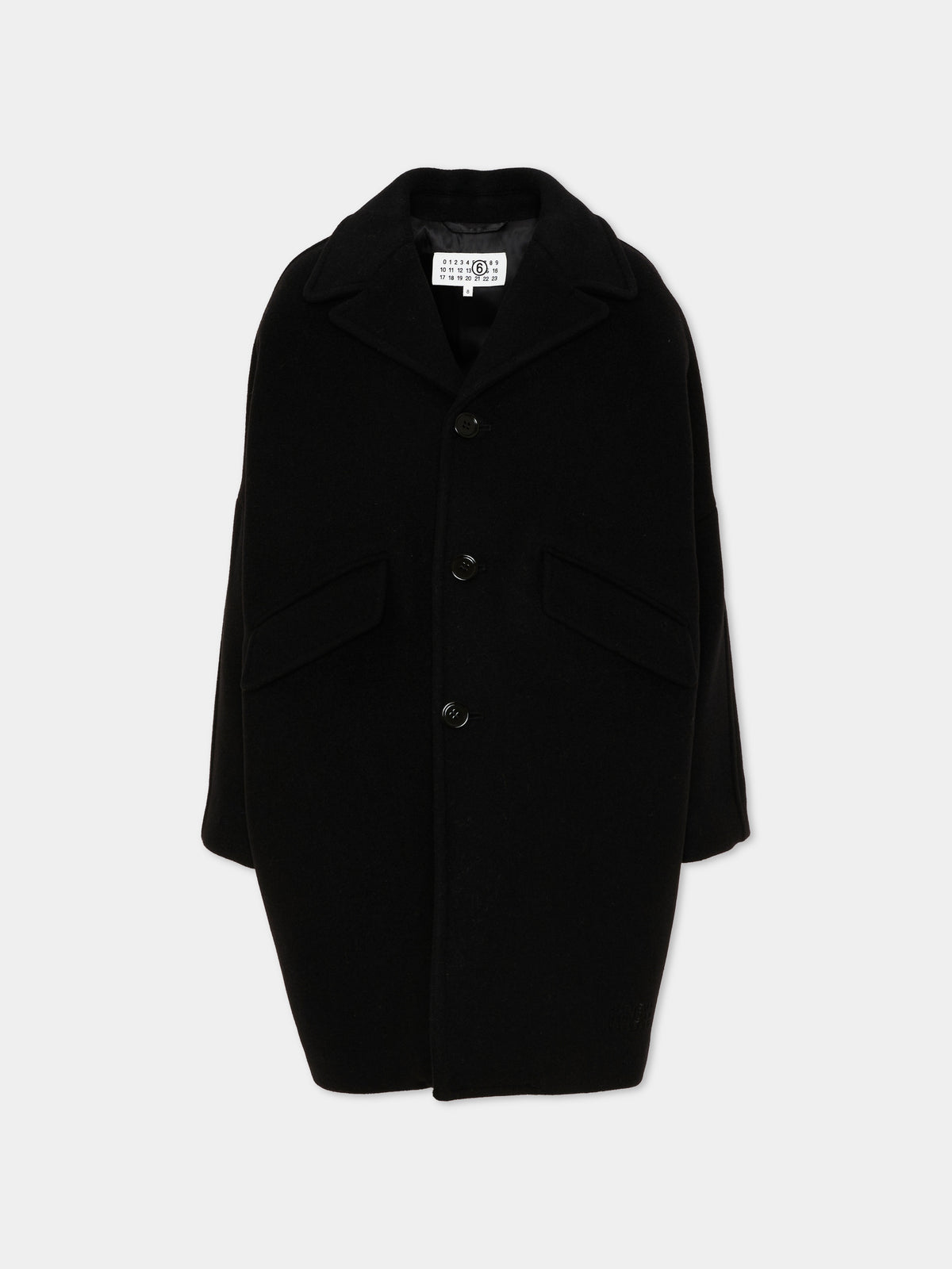 Cappotto nero per bambini,Mm6 Maison Margiela,M60833 MM00W M6900