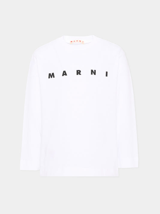 T-Shirt bianca per bambini con logo,Marni Kids,M01603 M00RF 0M100