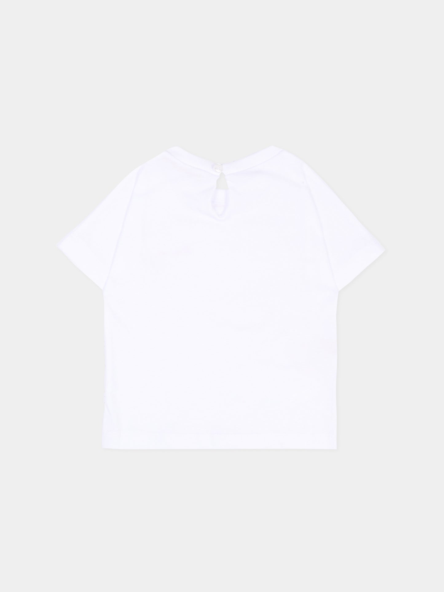 T-Shirt bianca per neonata con logo,Marni Kids,M01898 M00YP 0M100