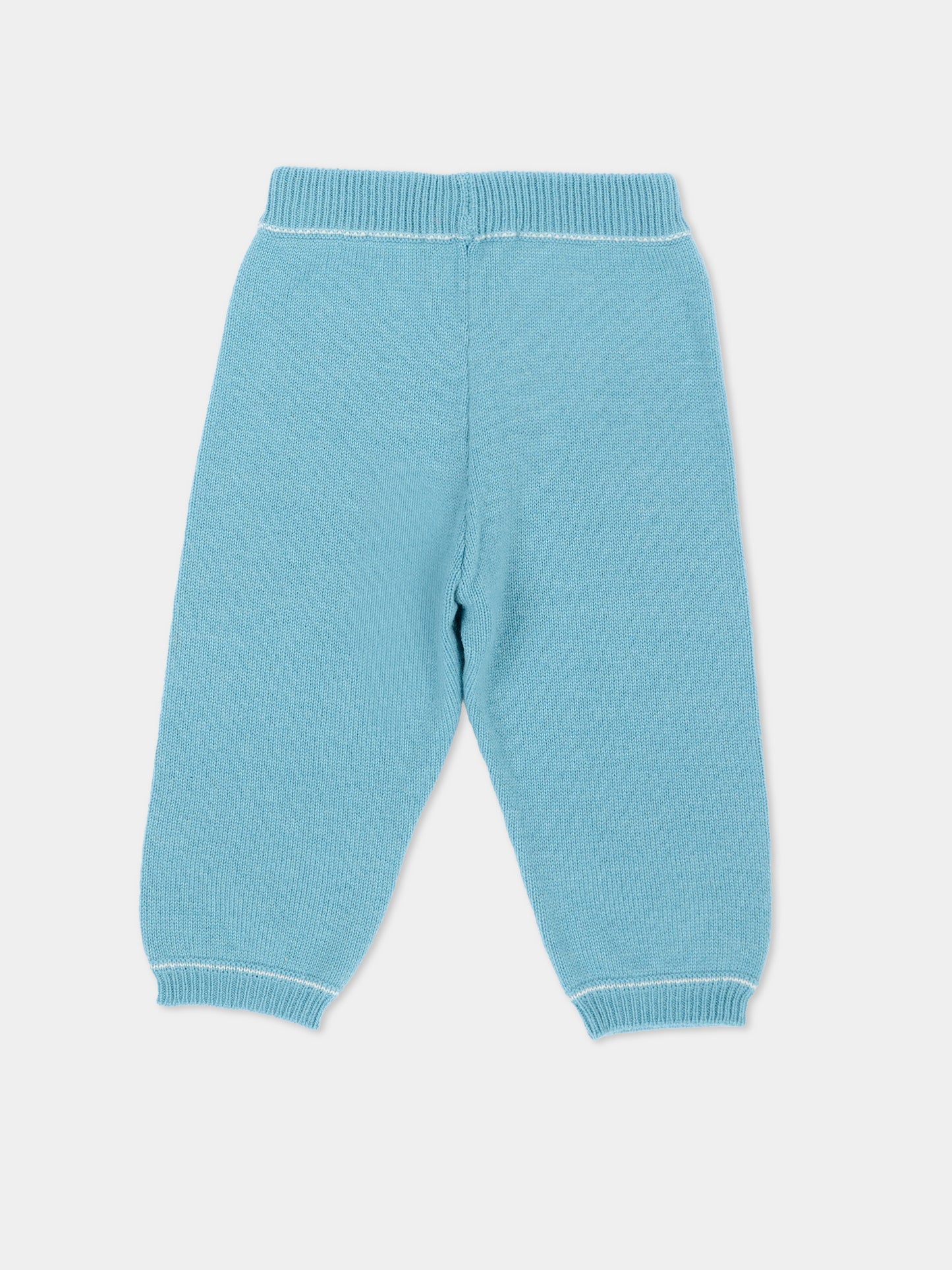 Pantalone azzurro per neonati con logo,Marni Kids,M01926 M004C 0M866