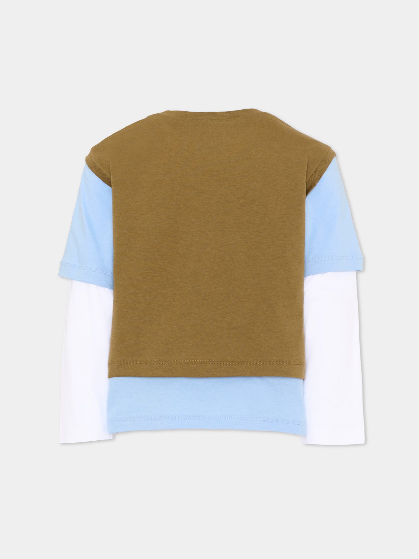 T-Shirt multicolor per bambini con logo,Marni Kids,M01953 M00RF 0M721