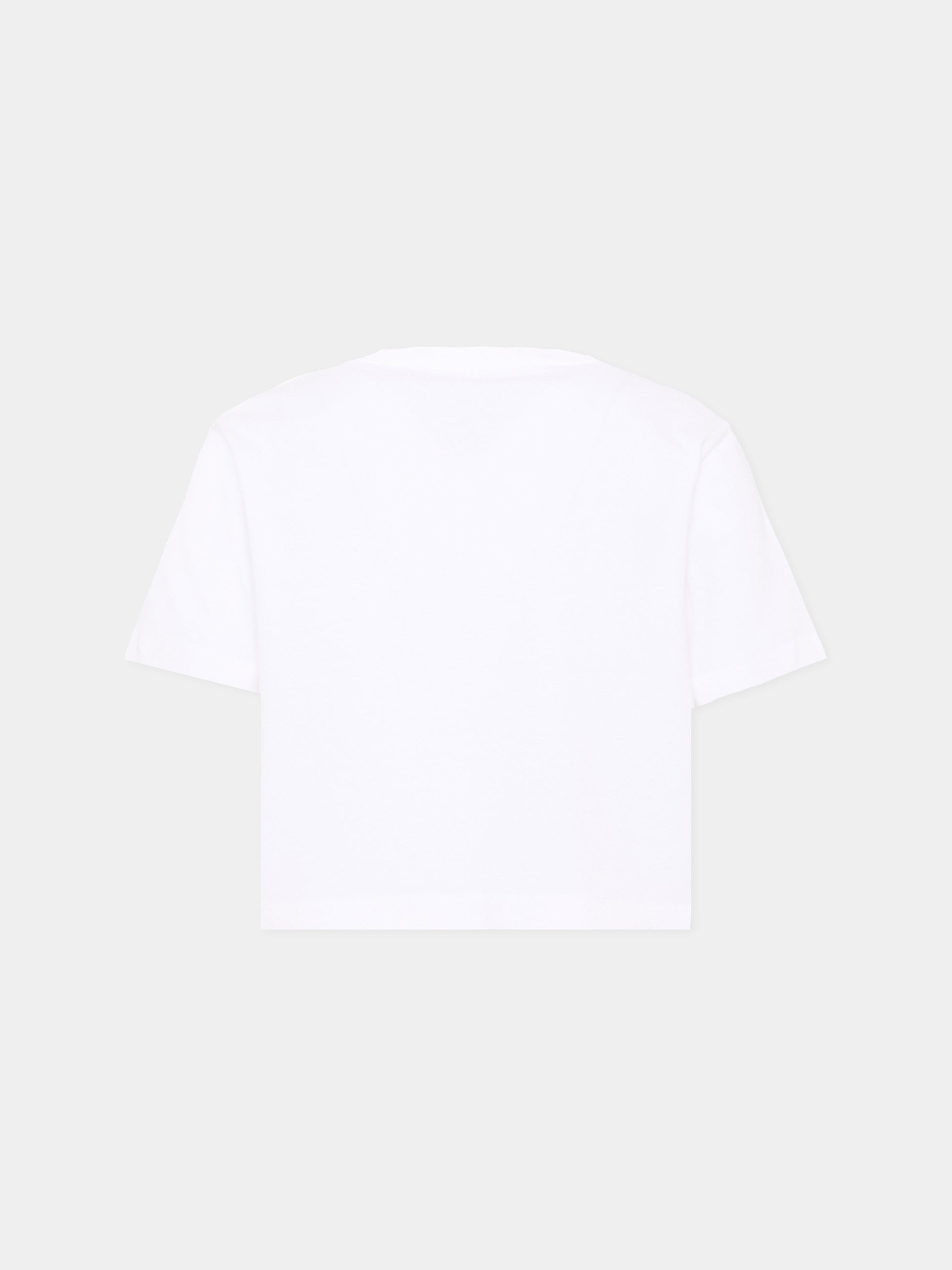 T-Shirt bianca per bambina con logo,Marni Kids,M01968 M00SG 0M100