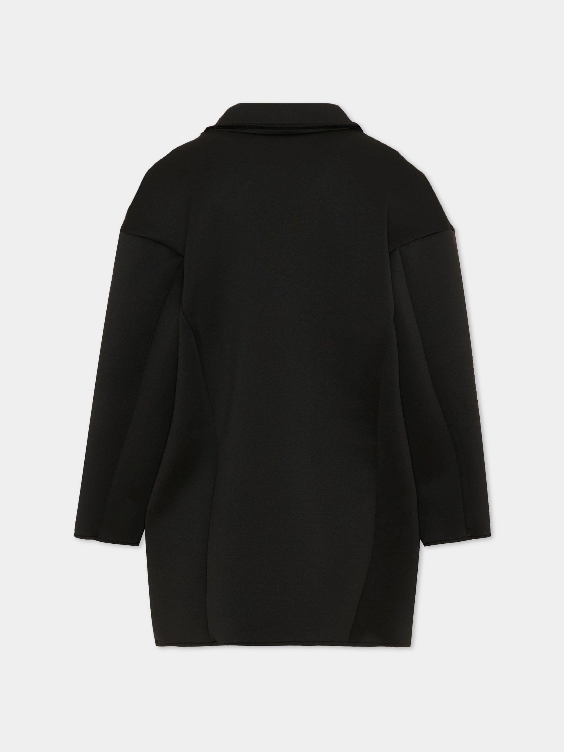 Cappotto nero per bambina con logo,Max&co,MX0369 MX01U MX900