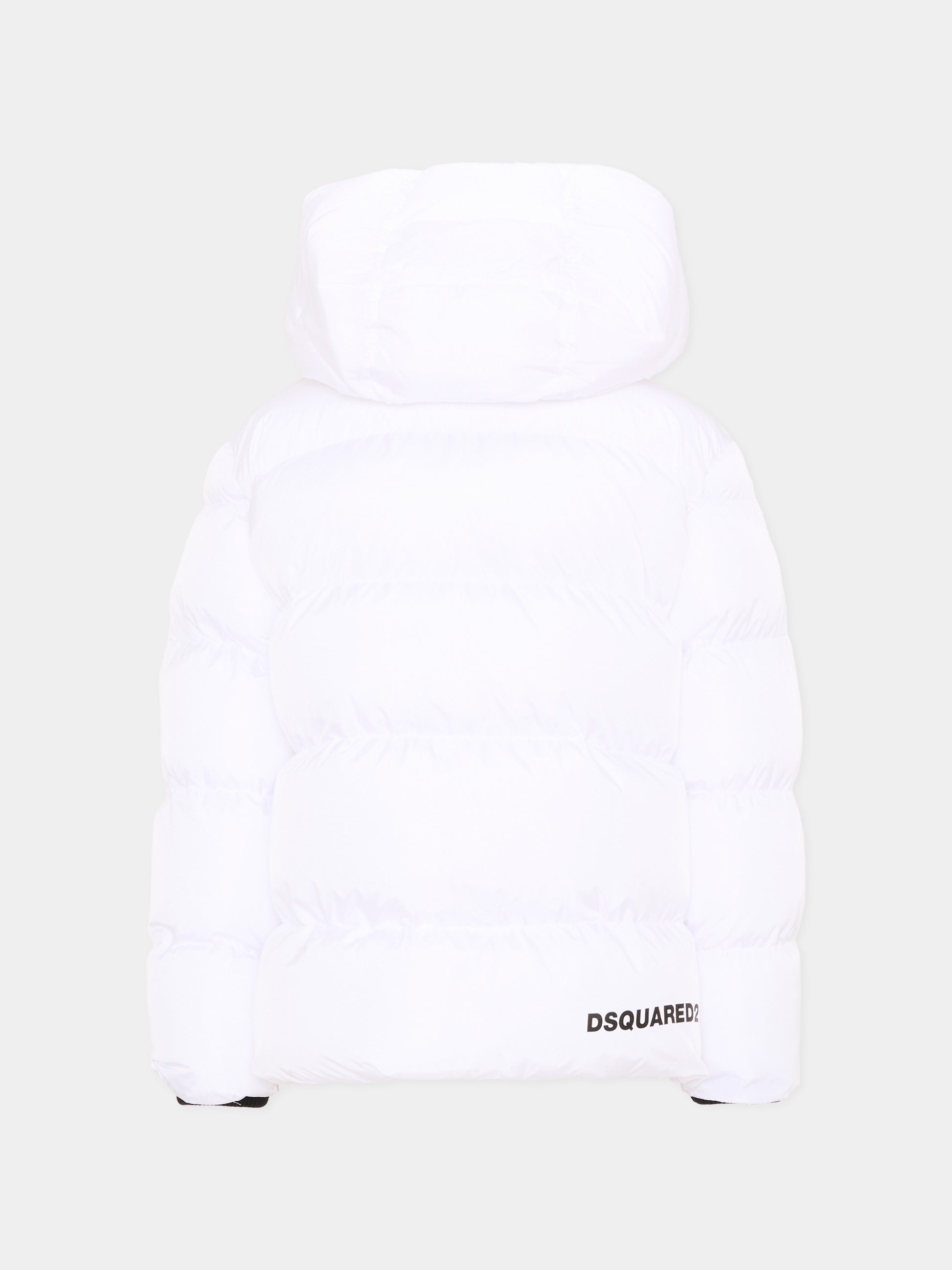 Piumino bianco per bambini con logo,Dsquared2,DQ1090 D00BN DQ100