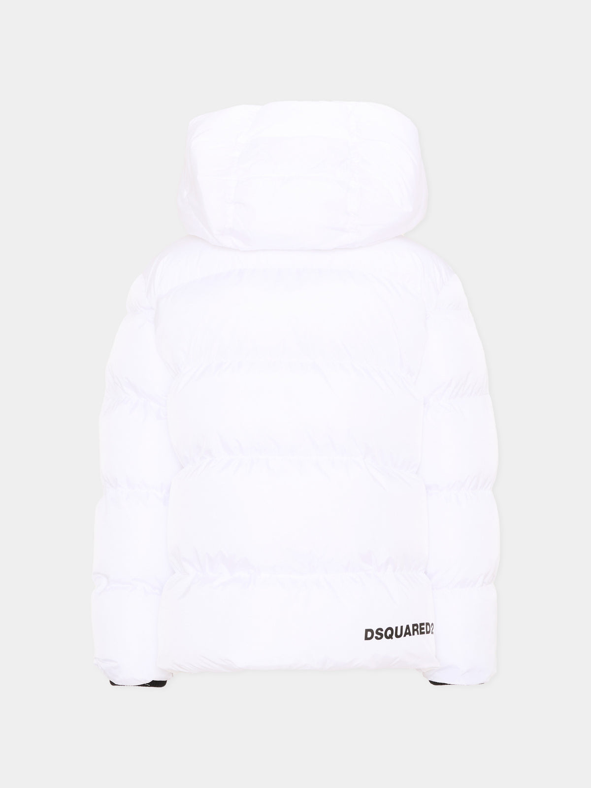 Piumino bianco per bambini con logo,Dsquared2,DQ1090 D00BN DQ100