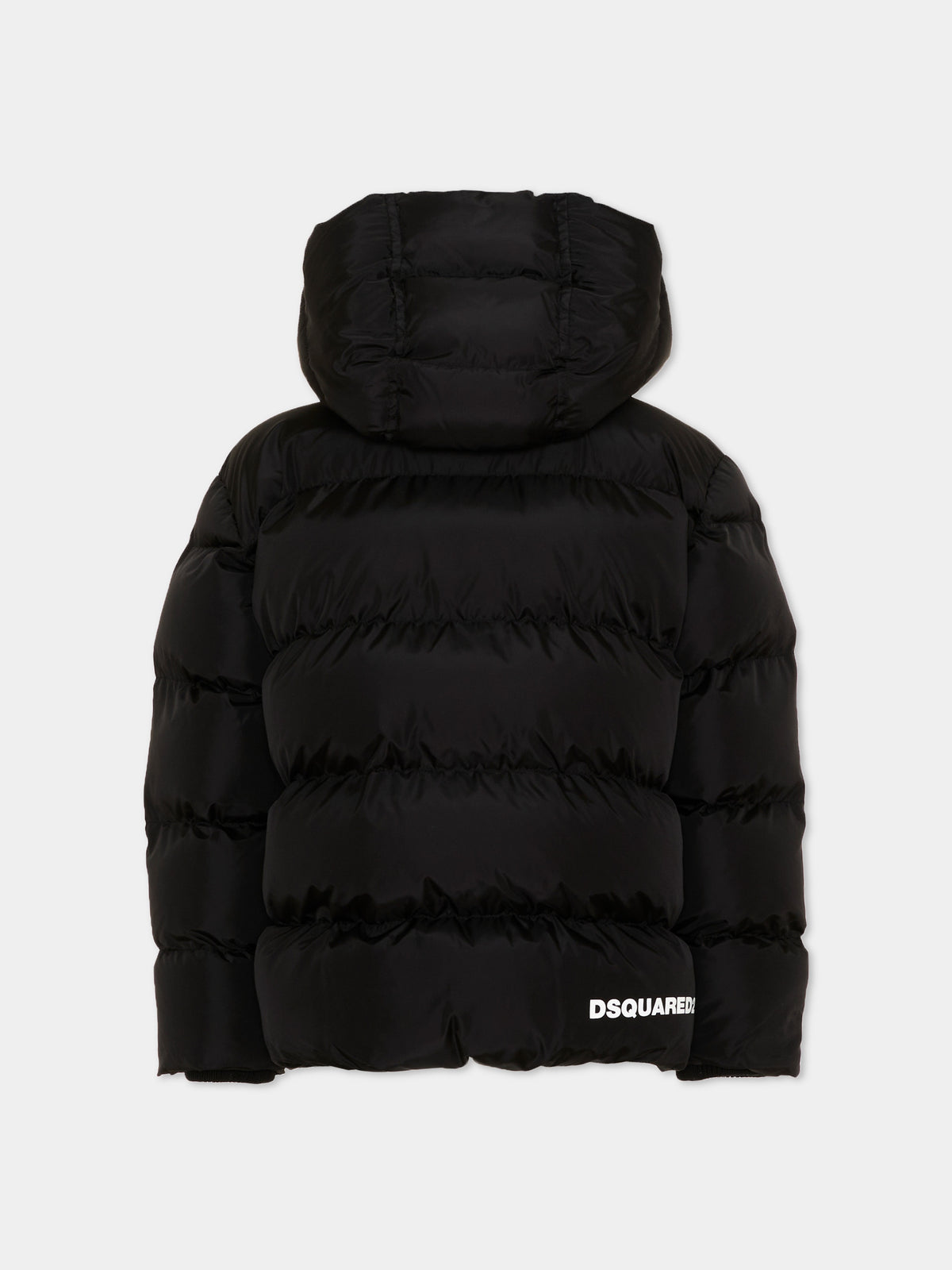 Piumino nero per bambini con logo,Dsquared2,DQ1090 D00BN DQ900