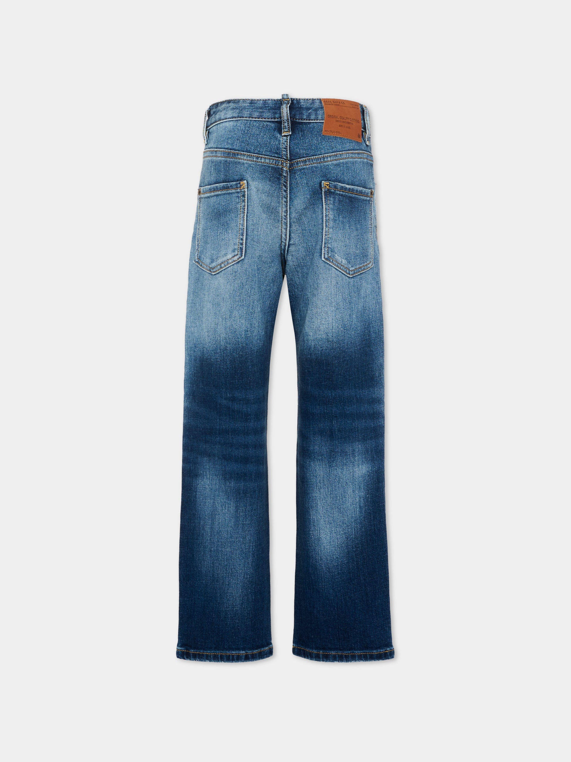 Jeans denim per bambino con logo,Dsquared2,DQ2252 D0AHR DQ01