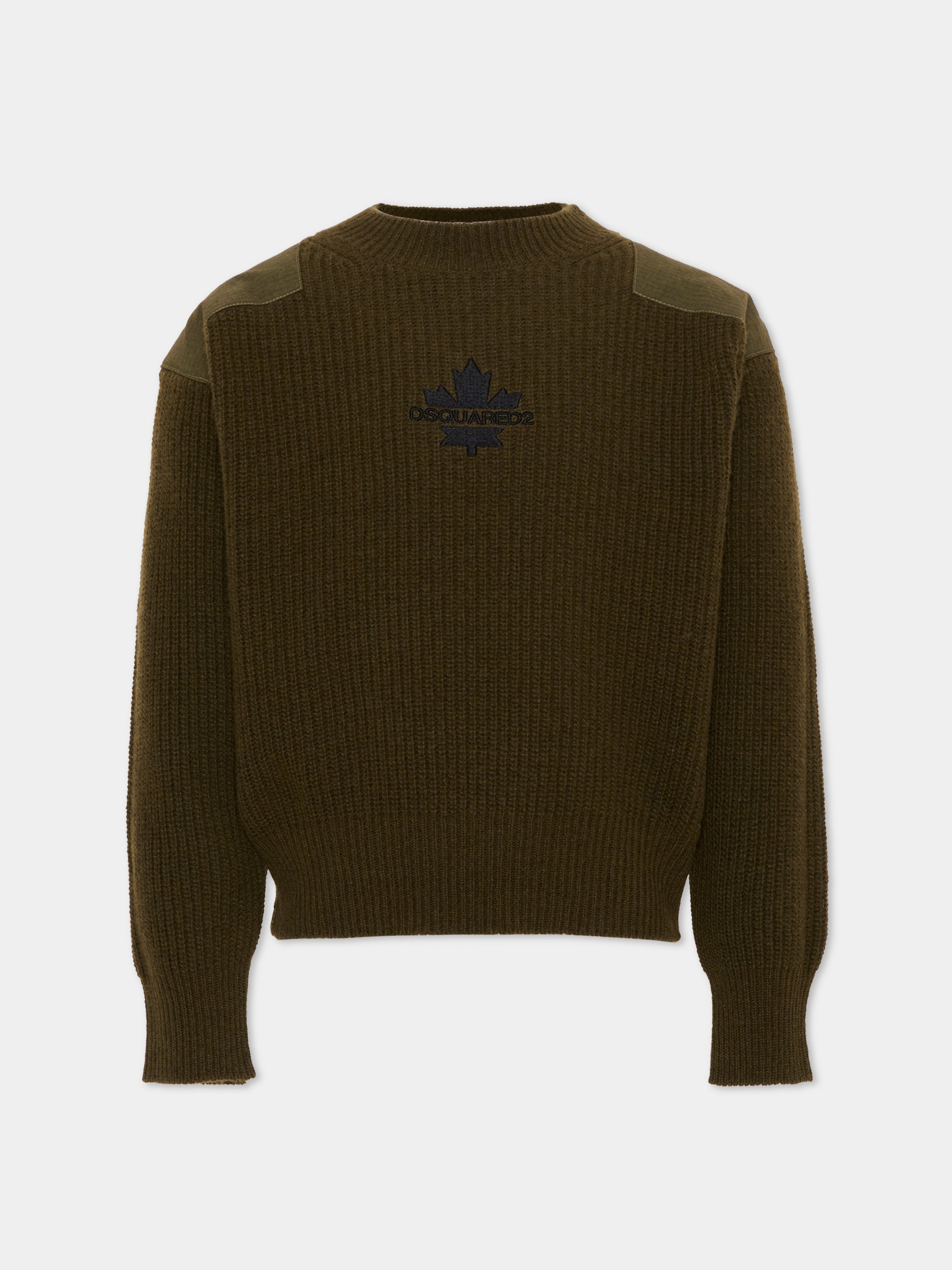 Maglione verde per bambino con logo,Dsquared2,DQ3437 D0AJD DQ558