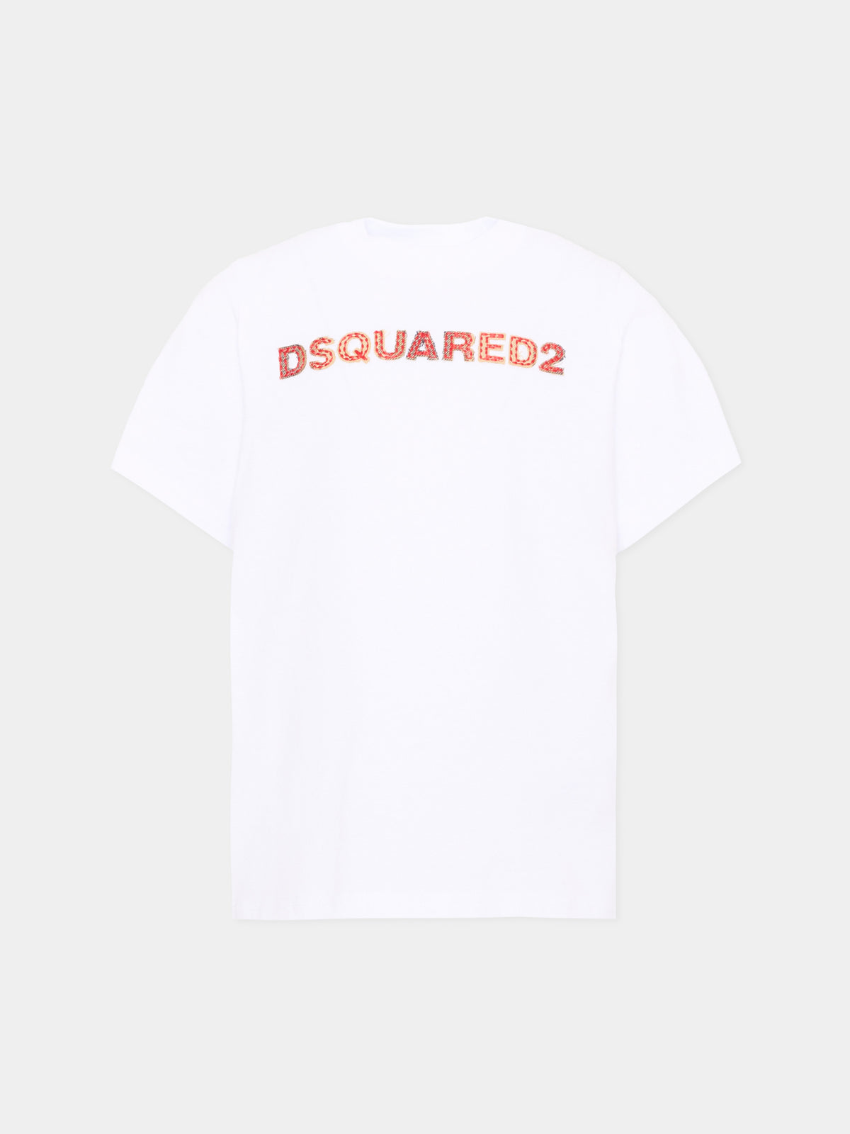 T-shirt bianca per bambini con logo,Dsquared2,DQ3560 D0AJ1 DQ100