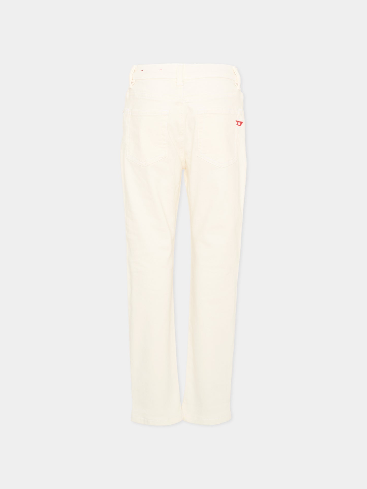 Jeans avorio per bambino con logo,Diesel,J01000 KXBR6 K141