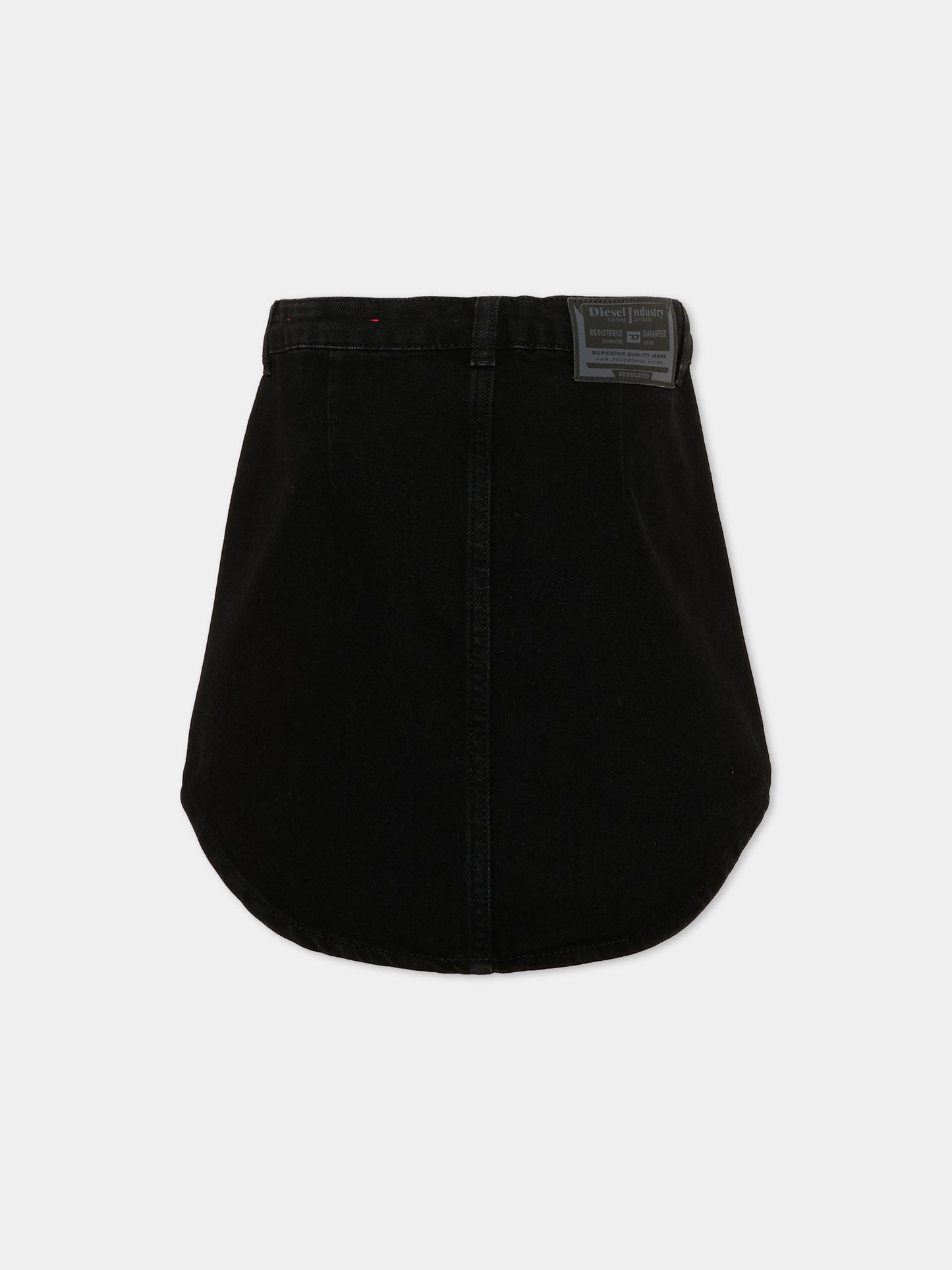 Gonna nera per bambina in denim,Diesel,J02864 KXBUA K02