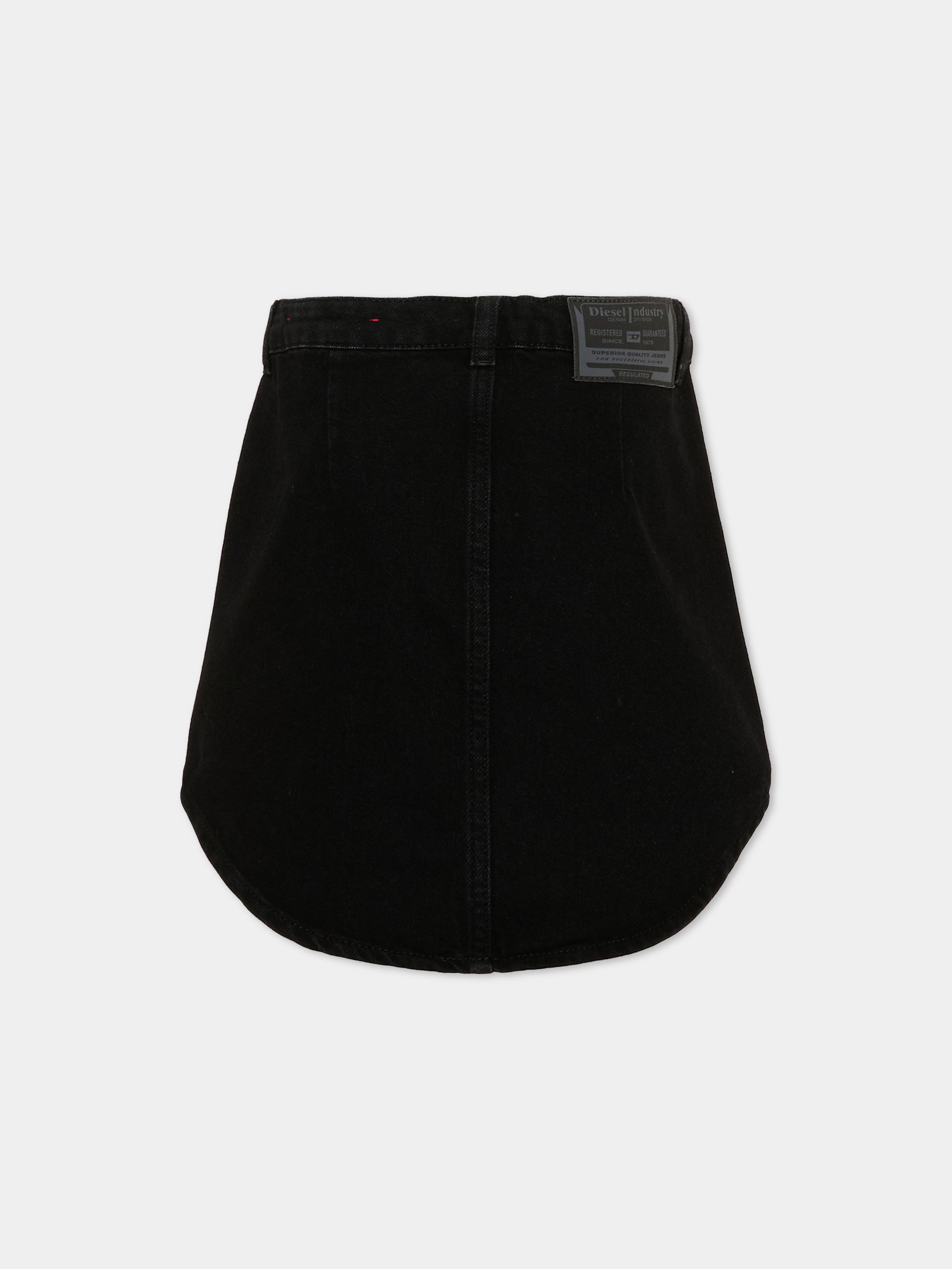 Gonna nera per bambina in denim,Diesel,J02864 KXBUA K02