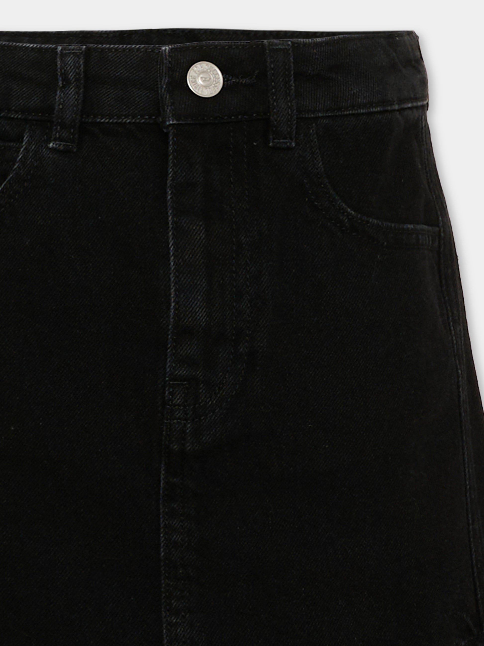 Gonna nera per bambina in denim,Diesel,J02864 KXBUA K02