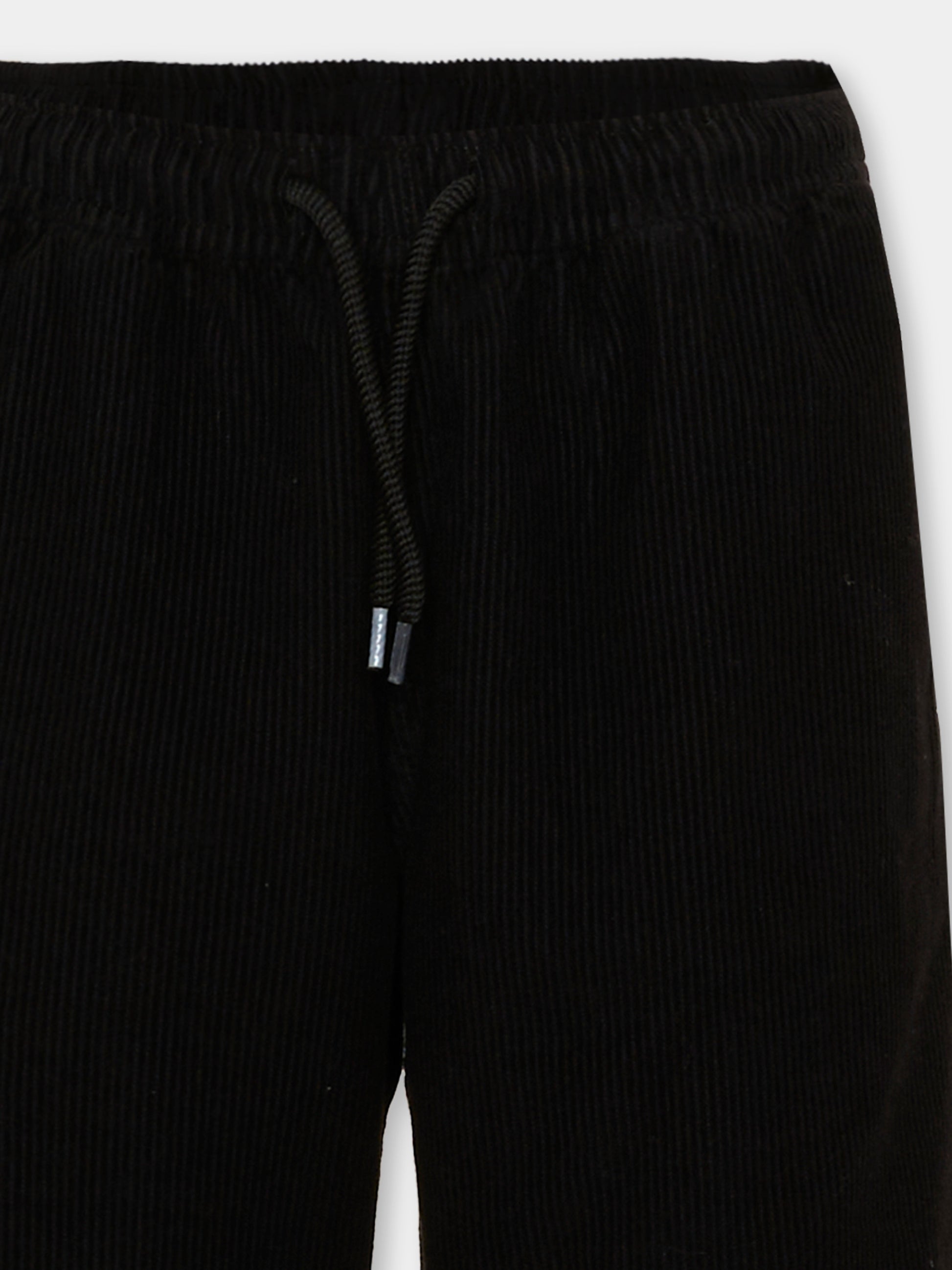 Pantalone nero con logo ricamato per bambino,Diesel,J02982 KXBVA K900