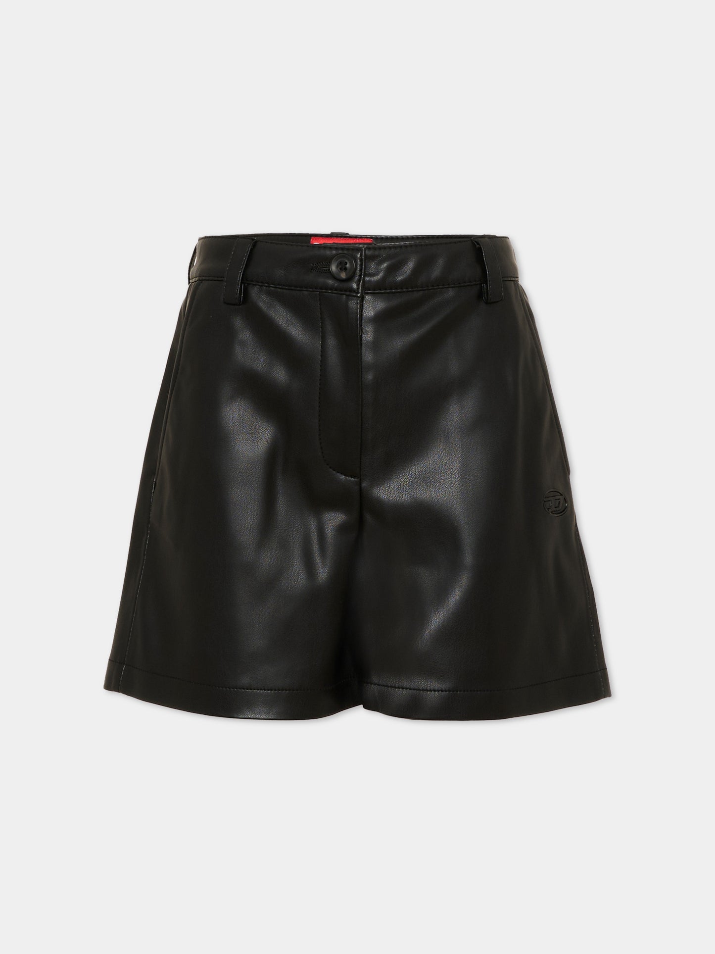Shorts neri per bambina con logo,Diesel,J03007 KXB9D K900