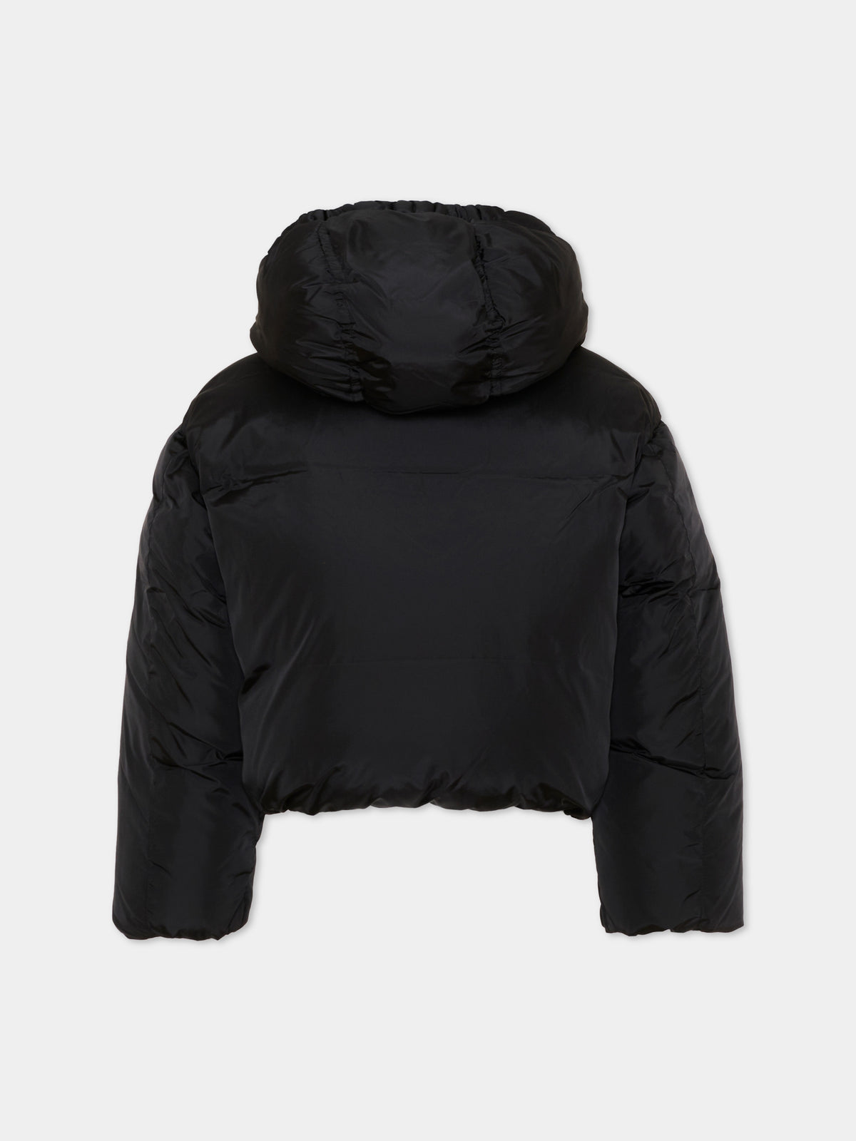 Piumino nero per bambina con cappuccio,Diesel,J03016 KXBVC K900