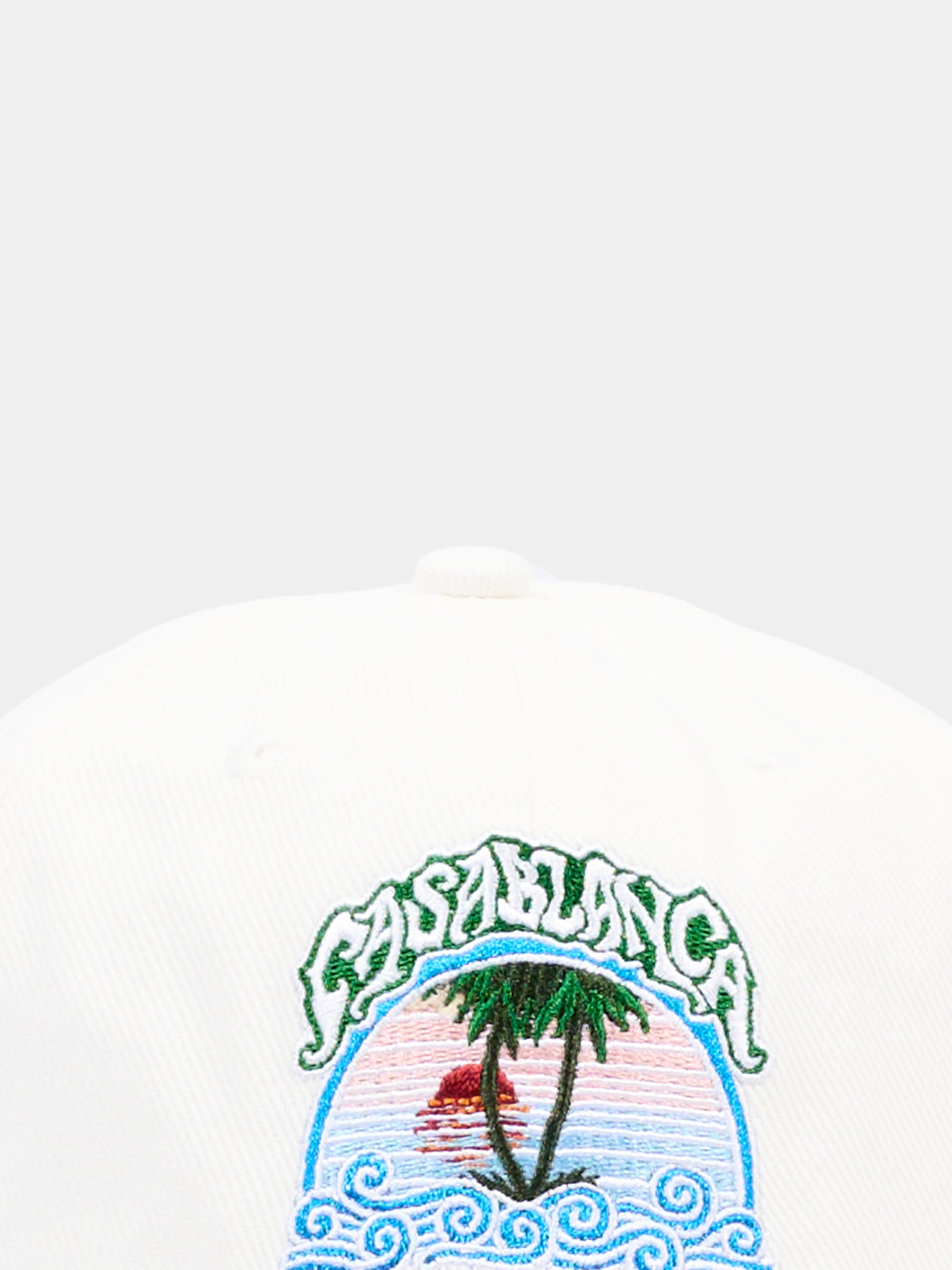 Cappello con visiera avorio per bambini con  logo,Casablanca,K PF26 HAT 116 01