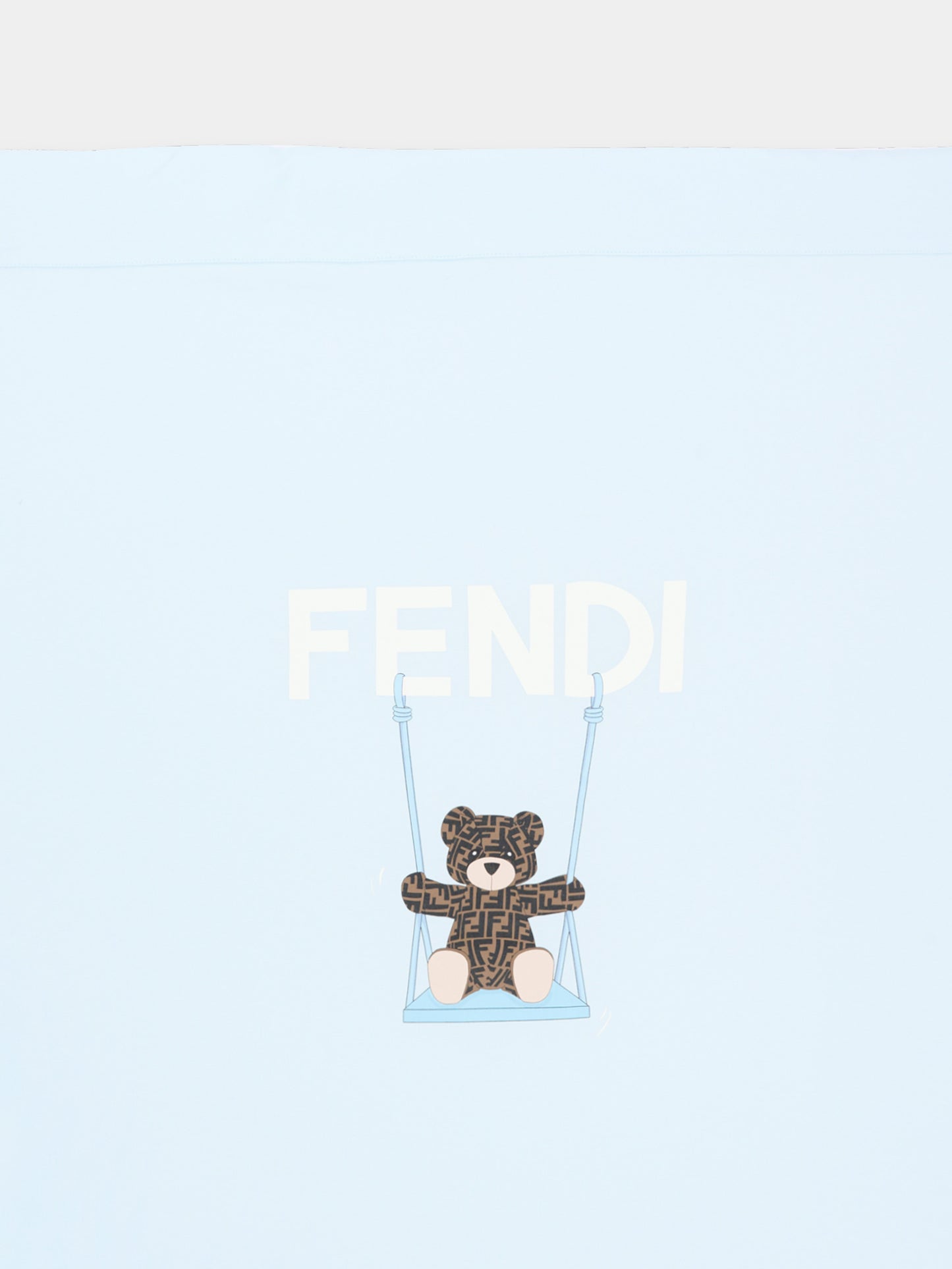 Coperta azzurra Fendi Bear per neonato,Fendi Kids,BUJ339 ST8 F19J4